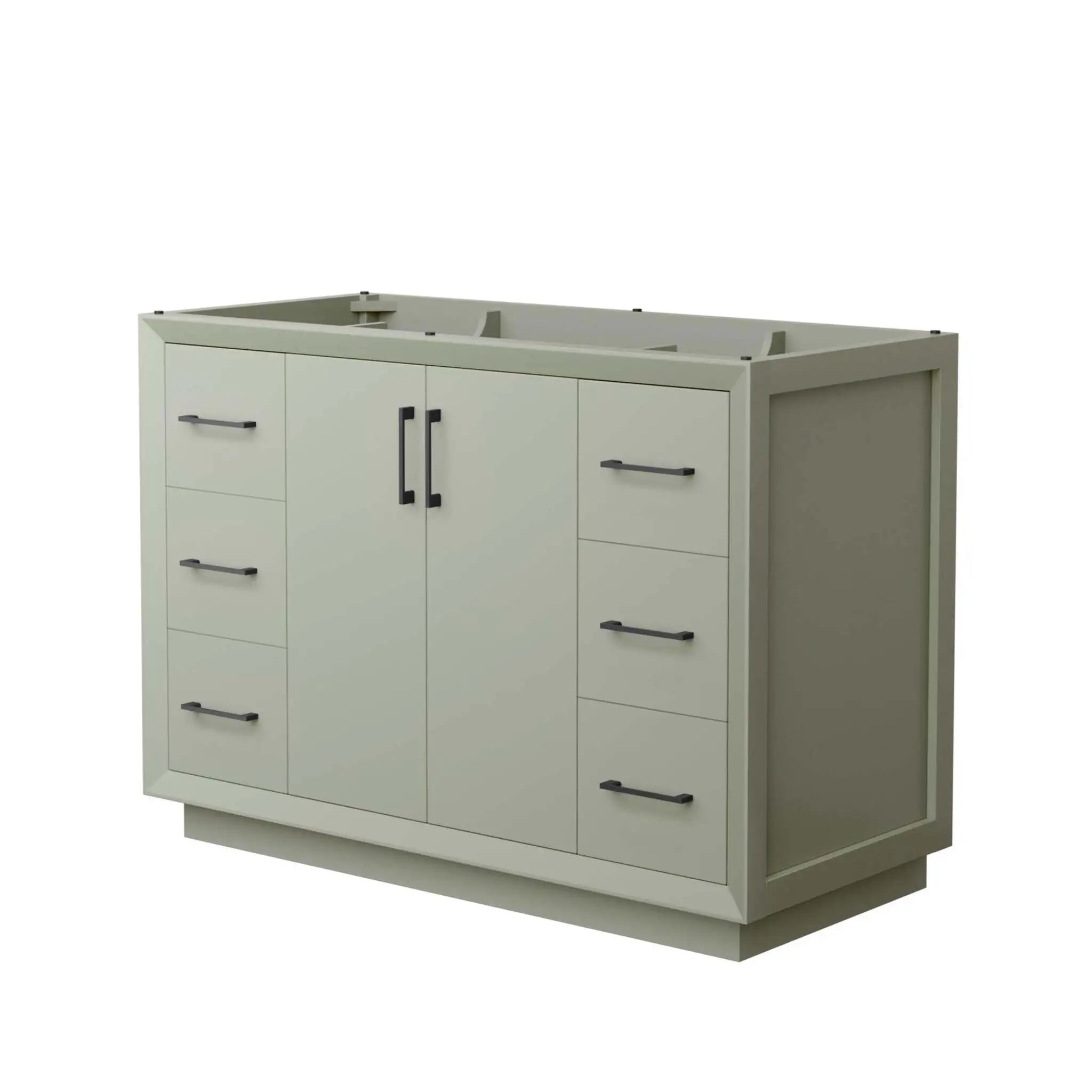 48" Strada Single Bathroom Vanity in Light Green with Matte Black Trim by Wyndham
