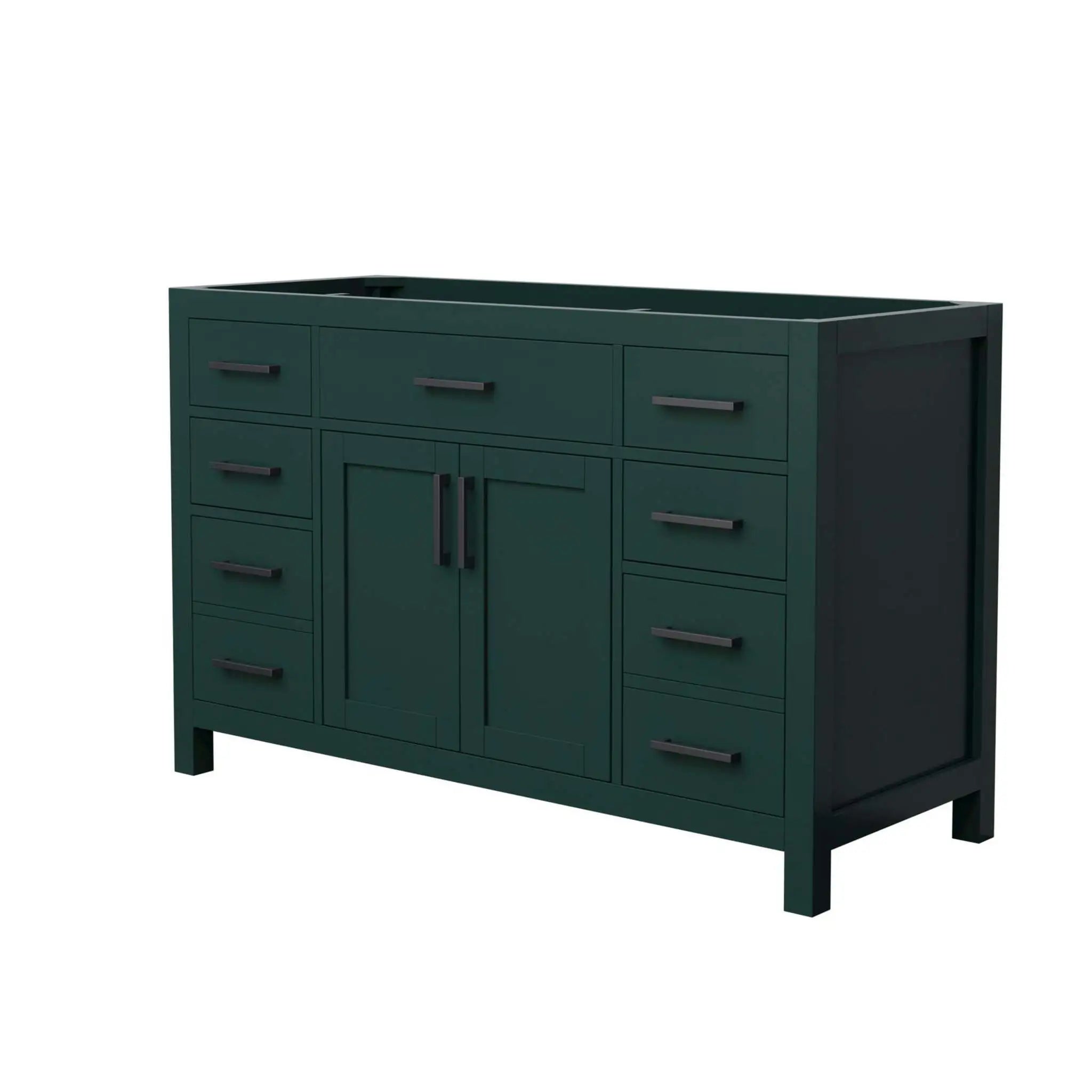 54" Beckett Single Bathroom Vanity in Green with Matte Black Trim by Wyndham
