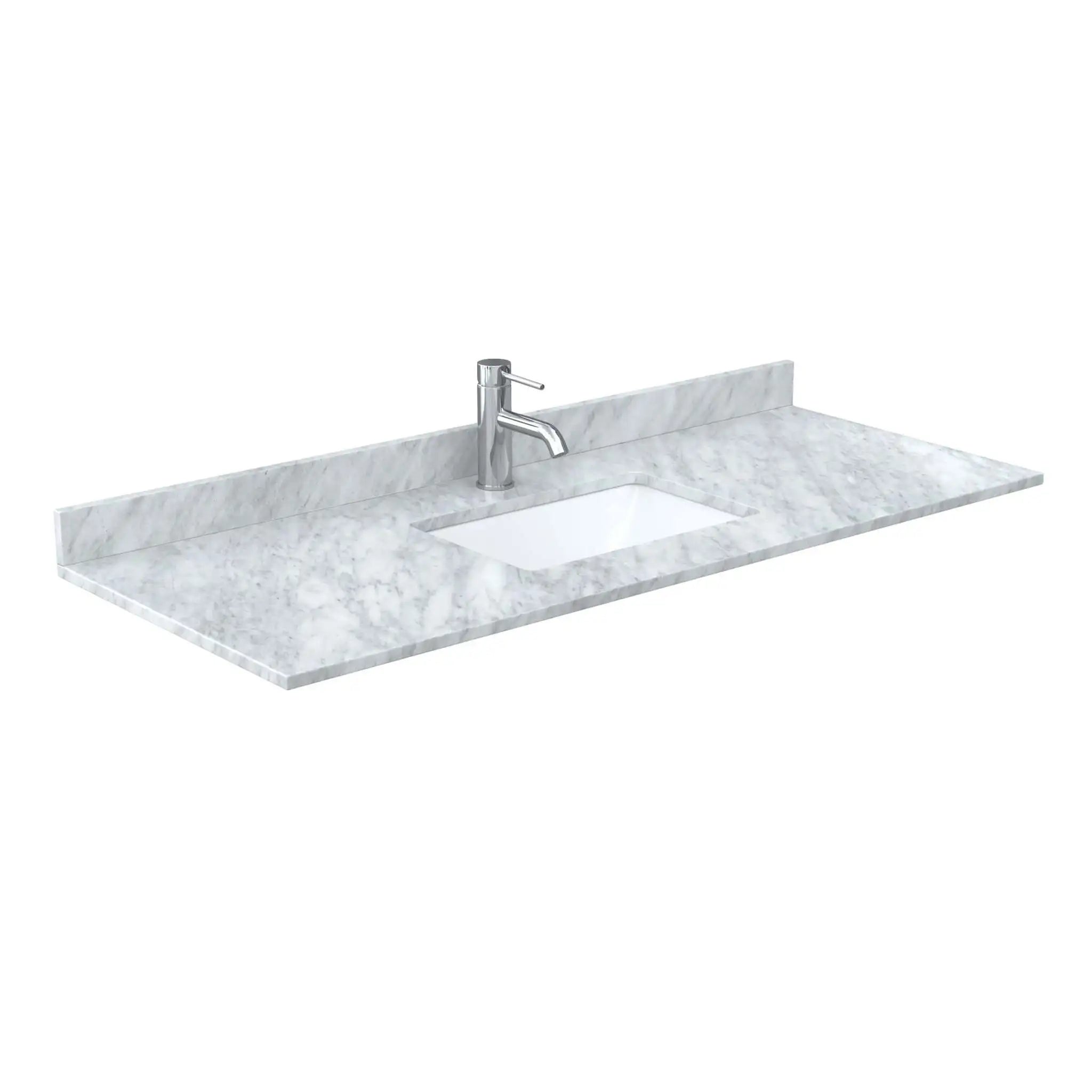 54" Miranda Single Bathroom Vanity in White with Brushed Nickel Trim & 46" Mirror by Wyndham