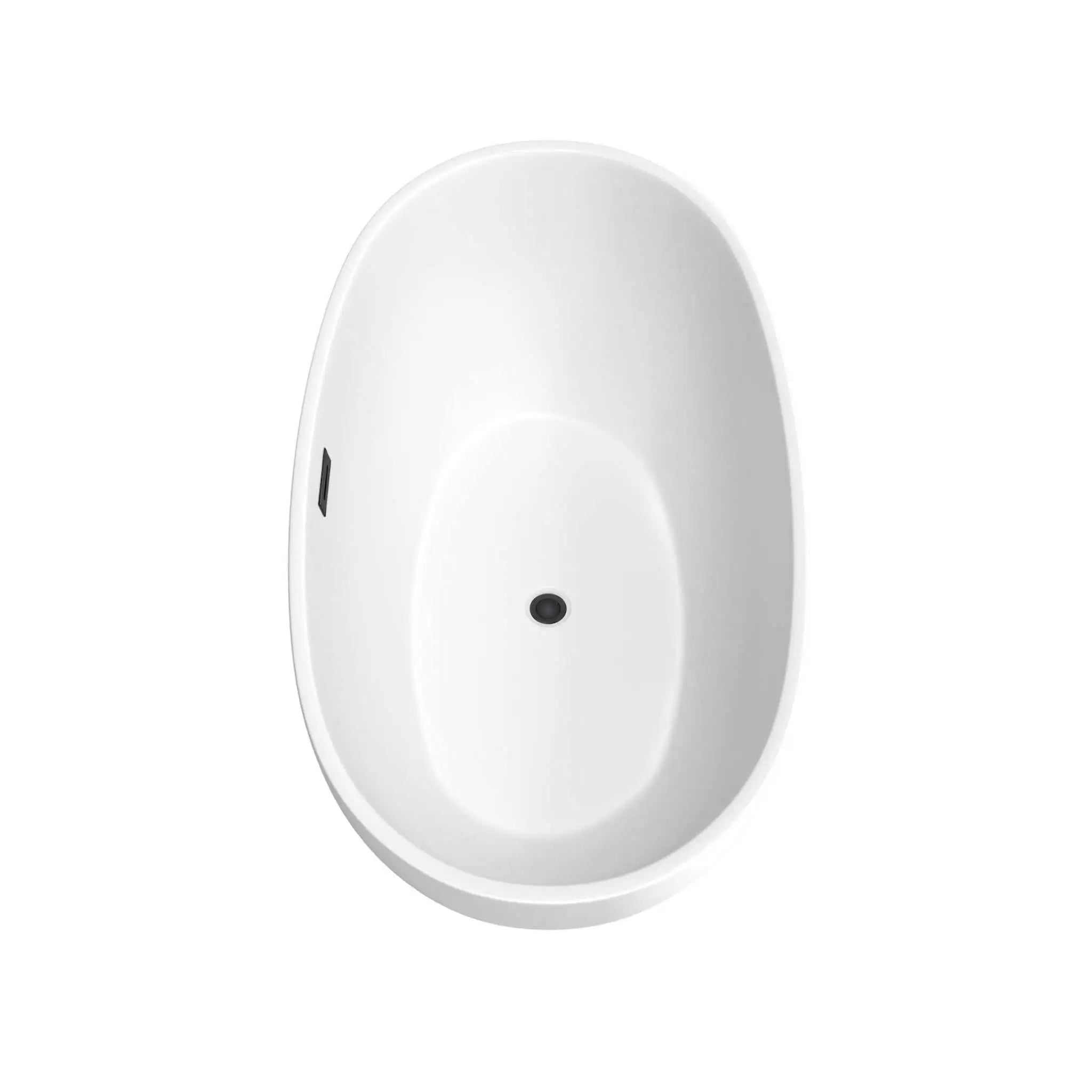 59" Matte White Freestanding Bathtub, Matte Black Trim - Juno by Wyndham (WCBTE306159MWMBTRIM) image 3