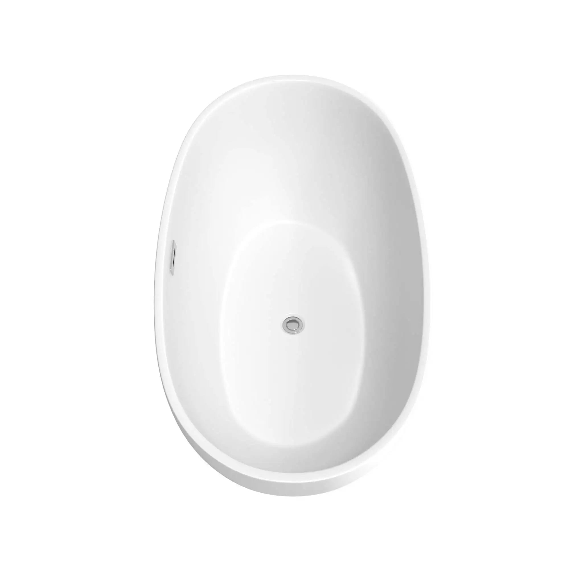 59" Matte White Freestanding Bathtub with Polished Chrome - Juno by Wyndham (WCBTE306159MWATP11PC) image 3