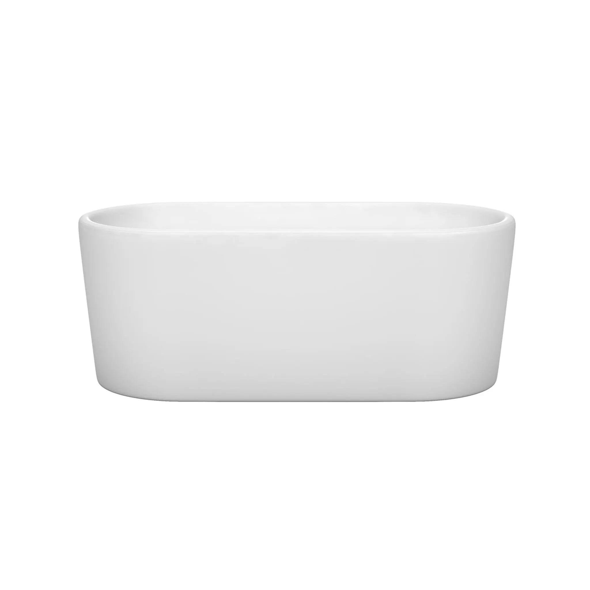 59" White Freestanding Bathtub, Matte Black Trim - Ursula by Wyndham (WCBTK151159MBTRIM) image 2