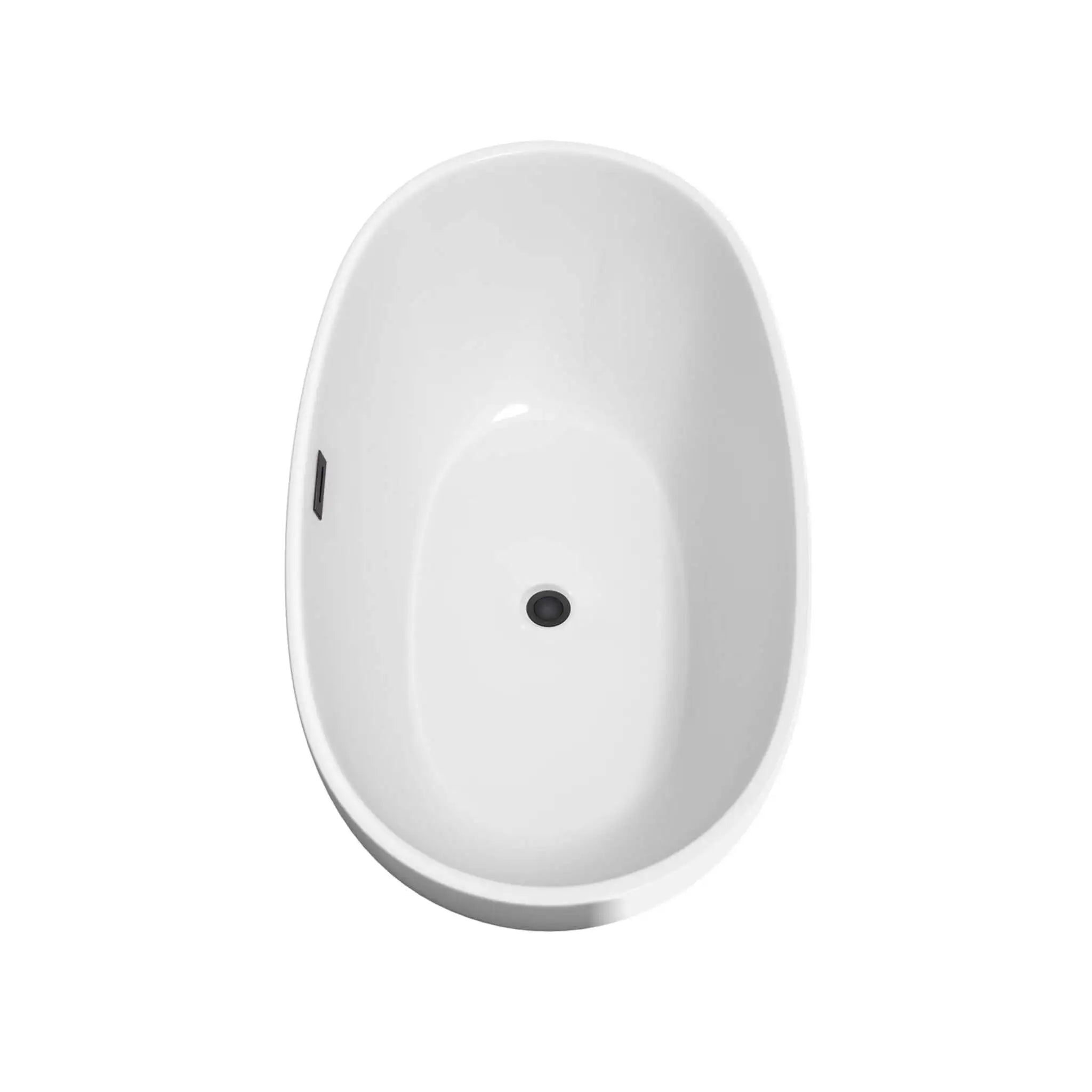 59" White Freestanding Bathtub with Matte Black Faucet - Juno by Wyndham (WCBTK156159MBATPBK) image 3