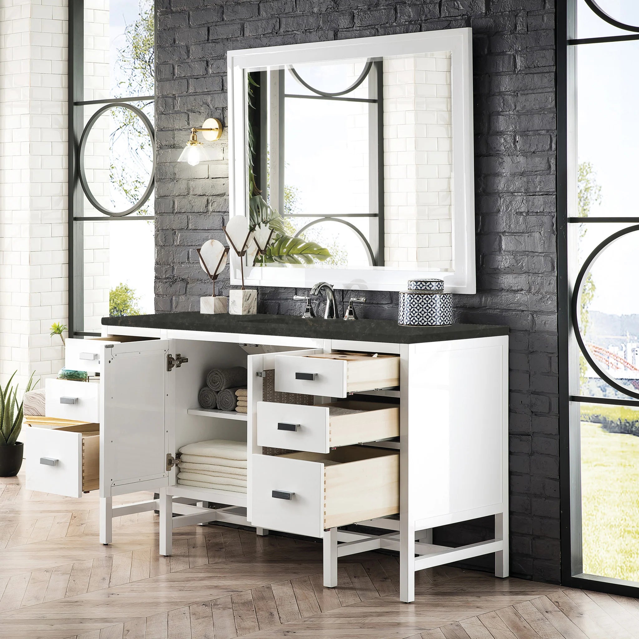 60-addison-single-vanity-cabinet-in-glossy-white-by-james-martin-vanities-e444-v60s-gw-phantome-eclos-zero-silica image 2