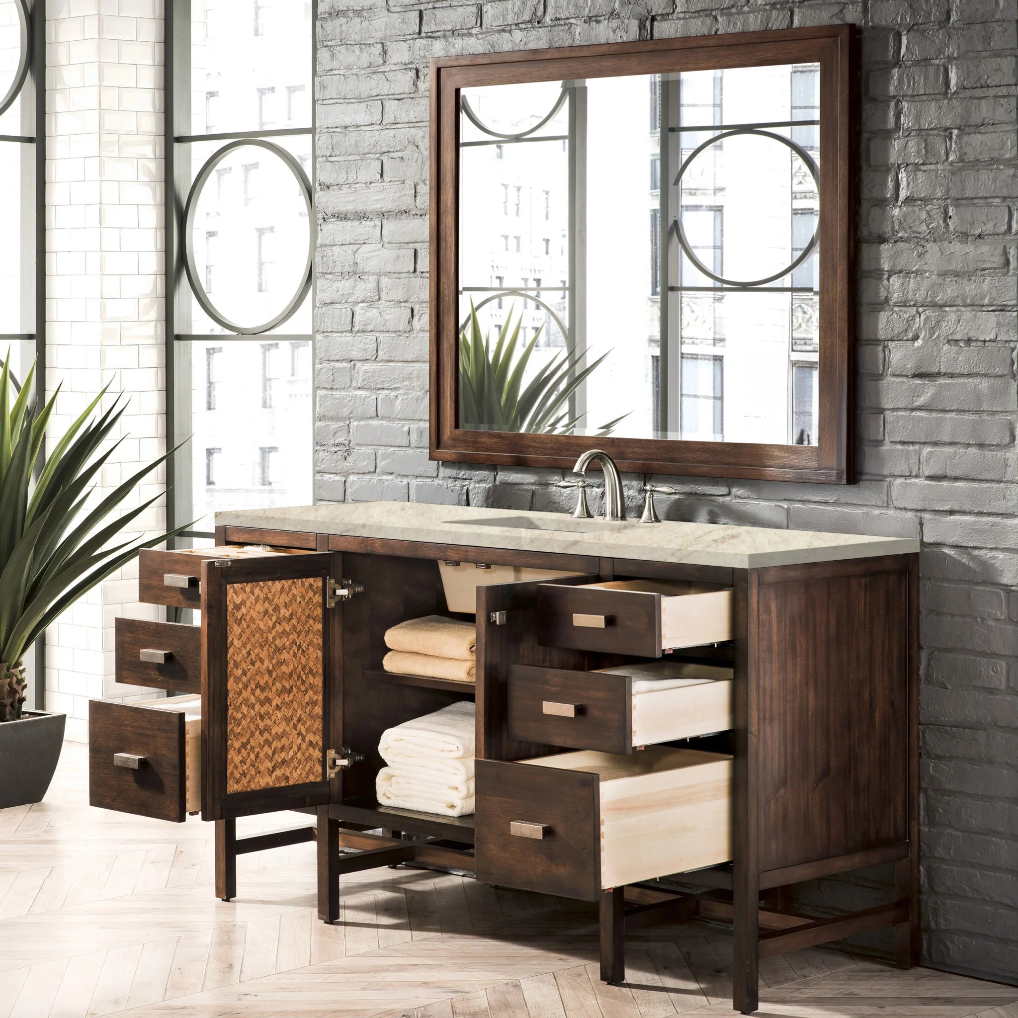 60-addison-single-vanity-cabinet-in-mid-century-acacia-by-james-martin-vanities-e444-v60s-mca-tajnar-eclos-zero-silica image 2