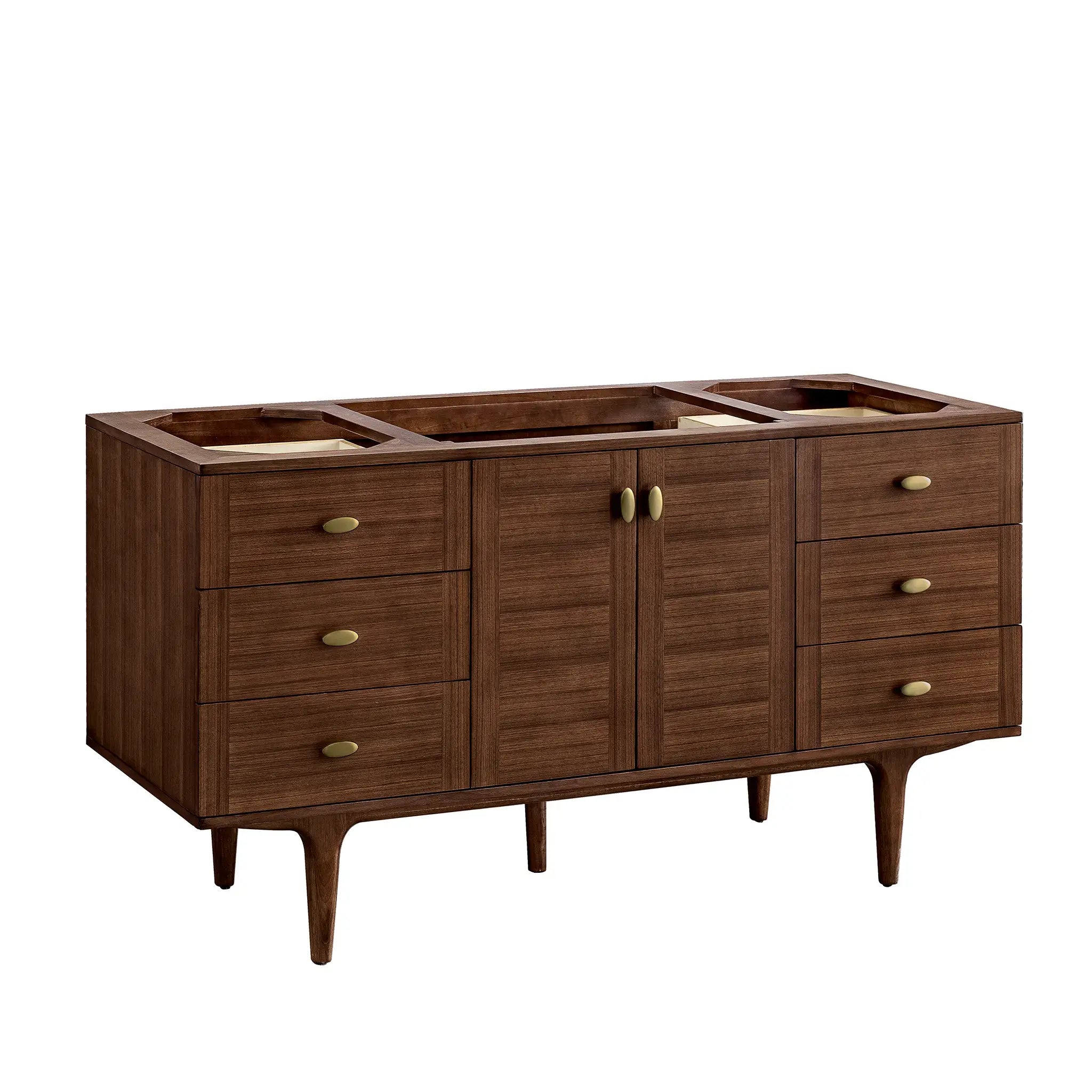 60" Amberly Single Vanity in Mid-Century Walnut w/FreePower Wireless Charger-Cabinet Only-Not Available image