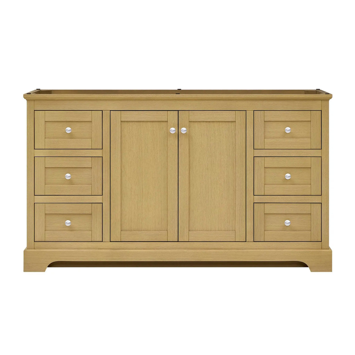 60" Avery Single Bathroom Vanity Honey Oak Polished Chrome Trim by wyndham View 41