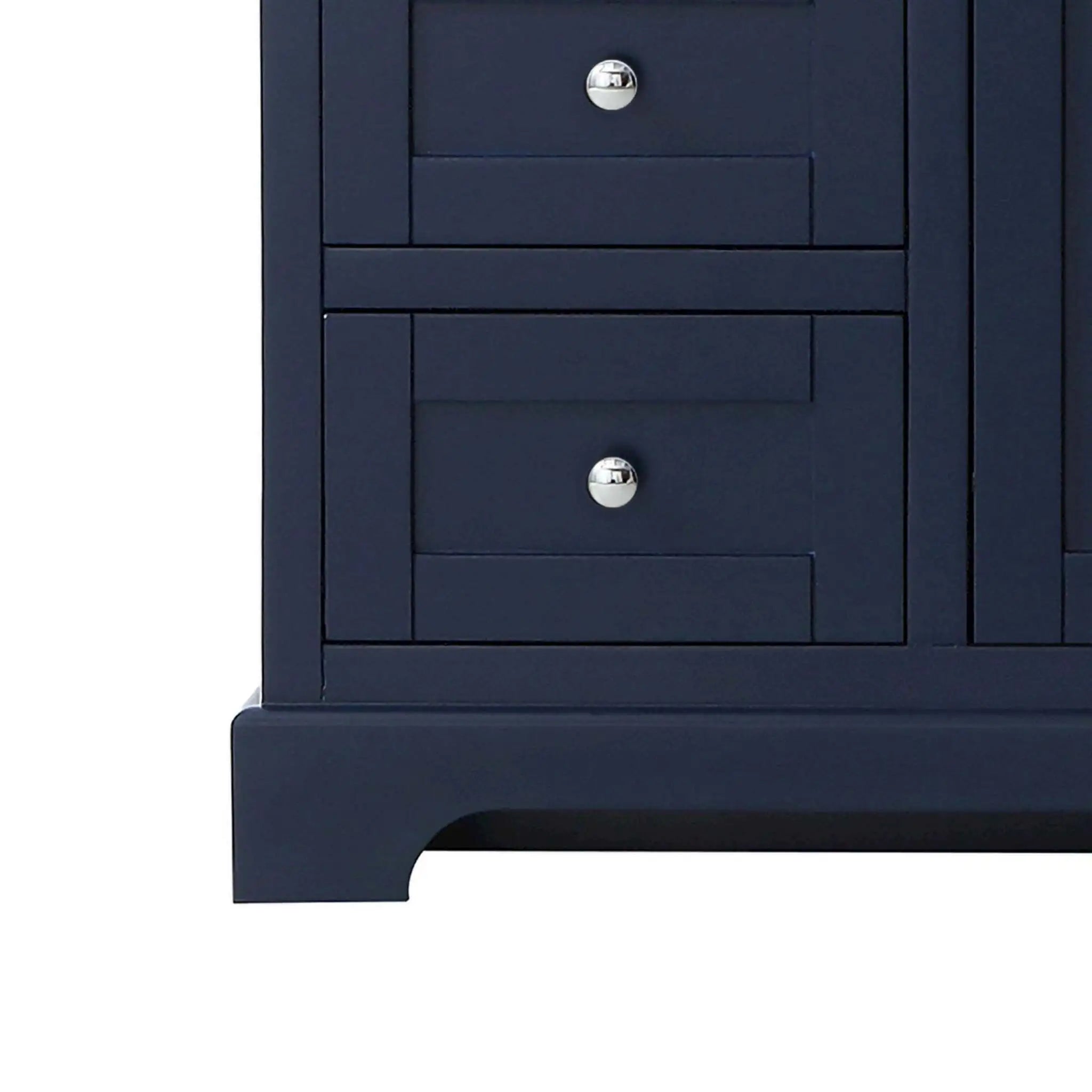 60" Avery Single Bathroom Vanity in Dark Blue with Polished Chrome Trim by Wyndham