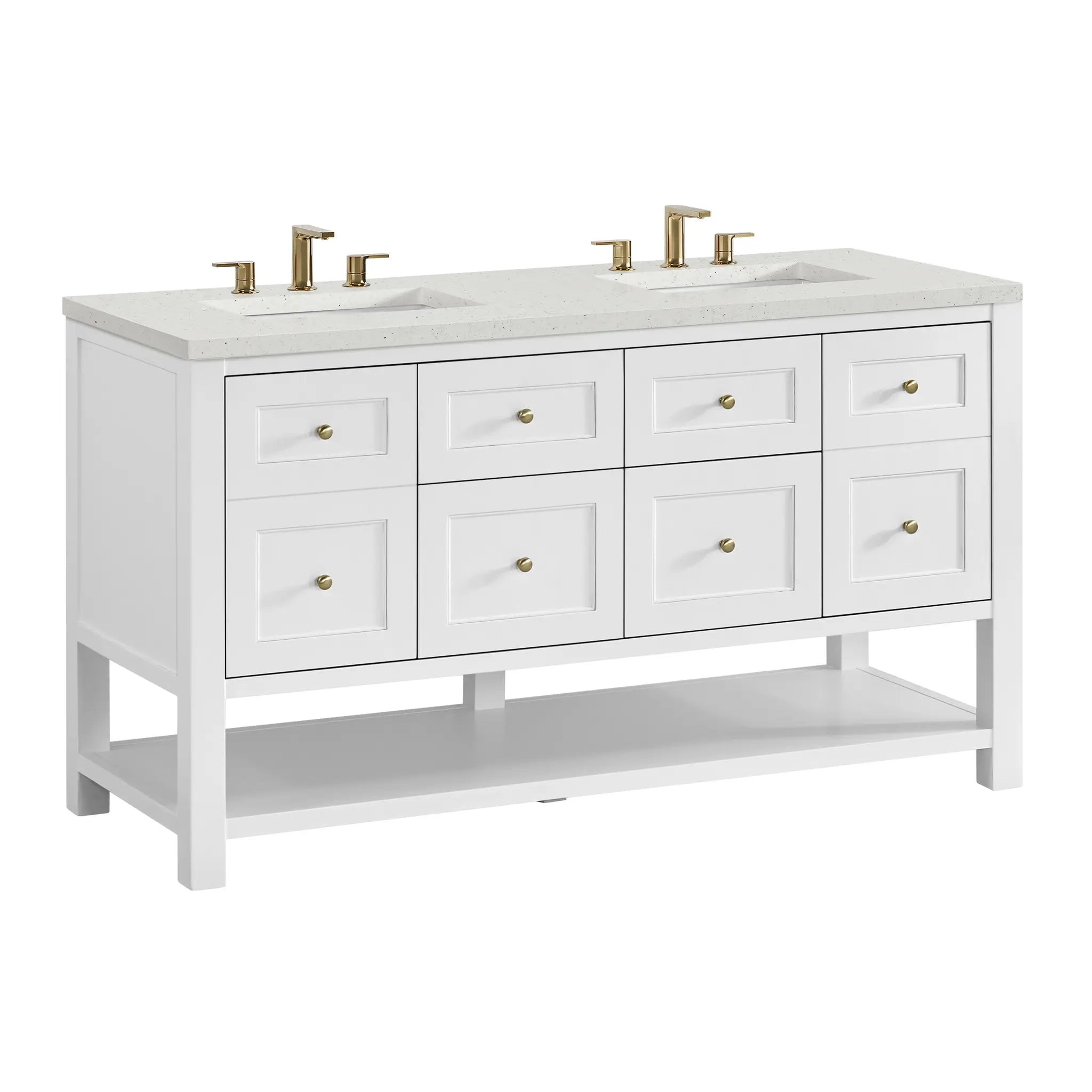 60 Breckenridge Double Vanity In Bright White Standard Lime Delight Silestone 8 Widespread 10