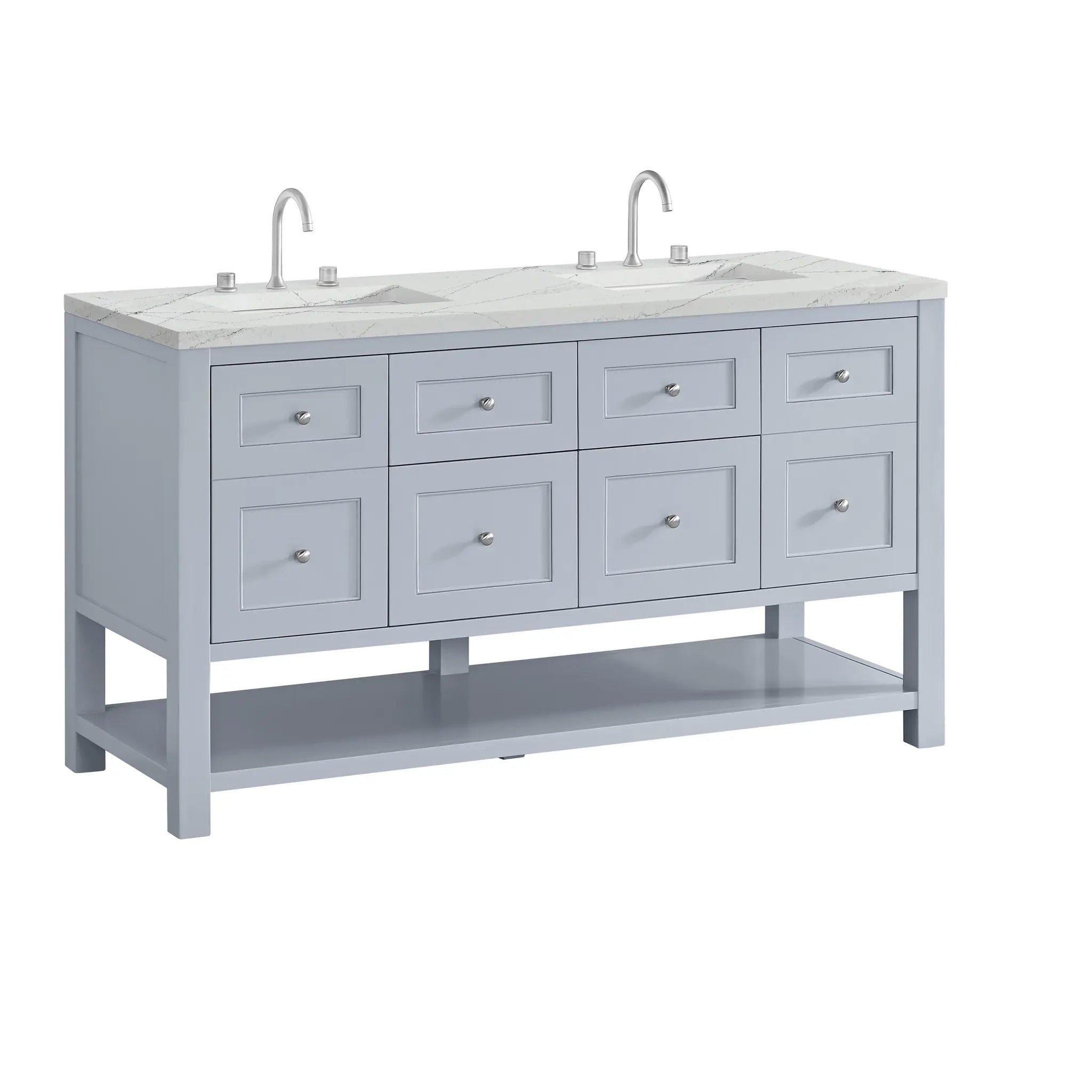 60 Breckenridge Double Vanity In Serenity Blue Standard Ethereal Noctis 8 Widespread 10