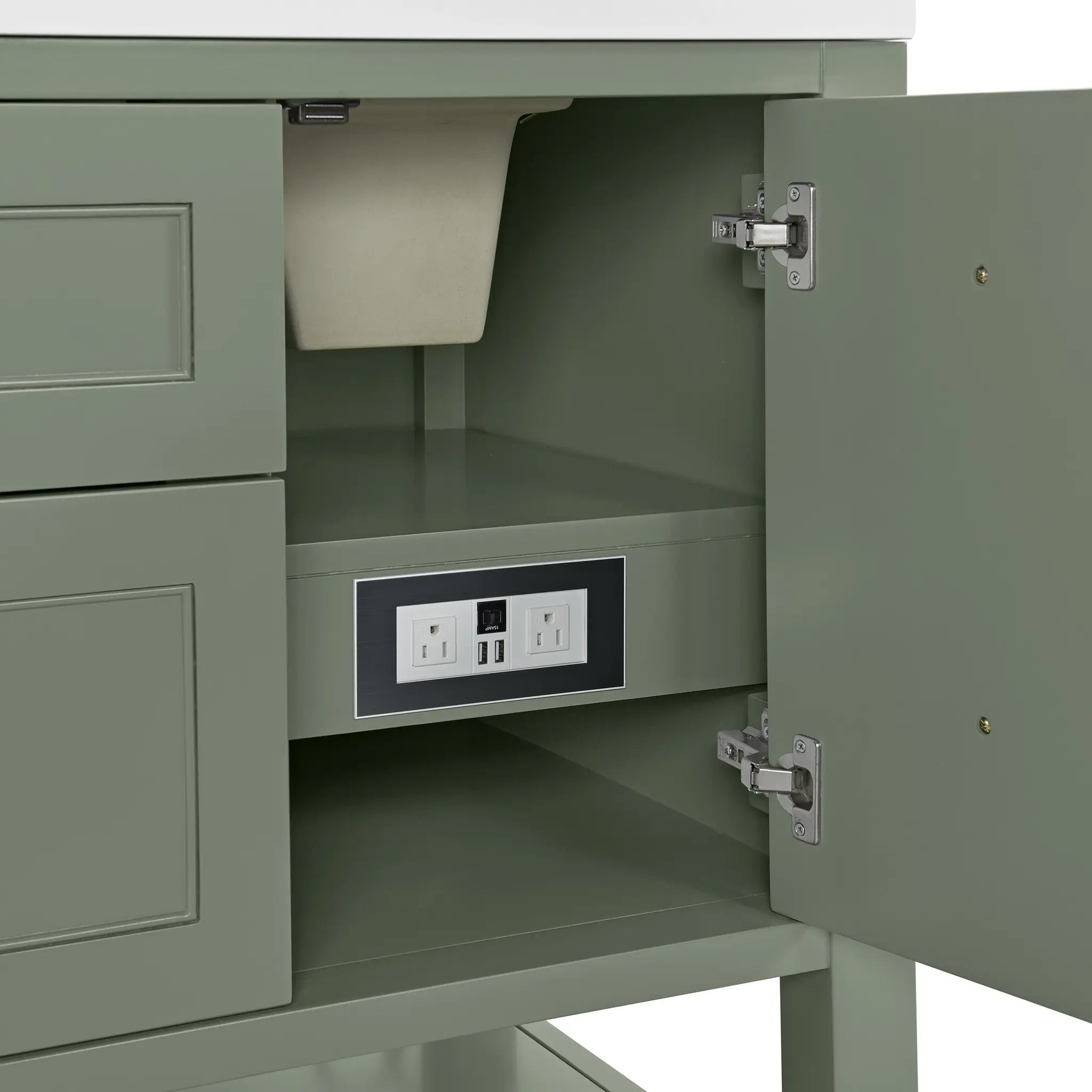60 Breckenridge Double Vanity In Smokey Celadon Standard Cabinet Only No Top 8