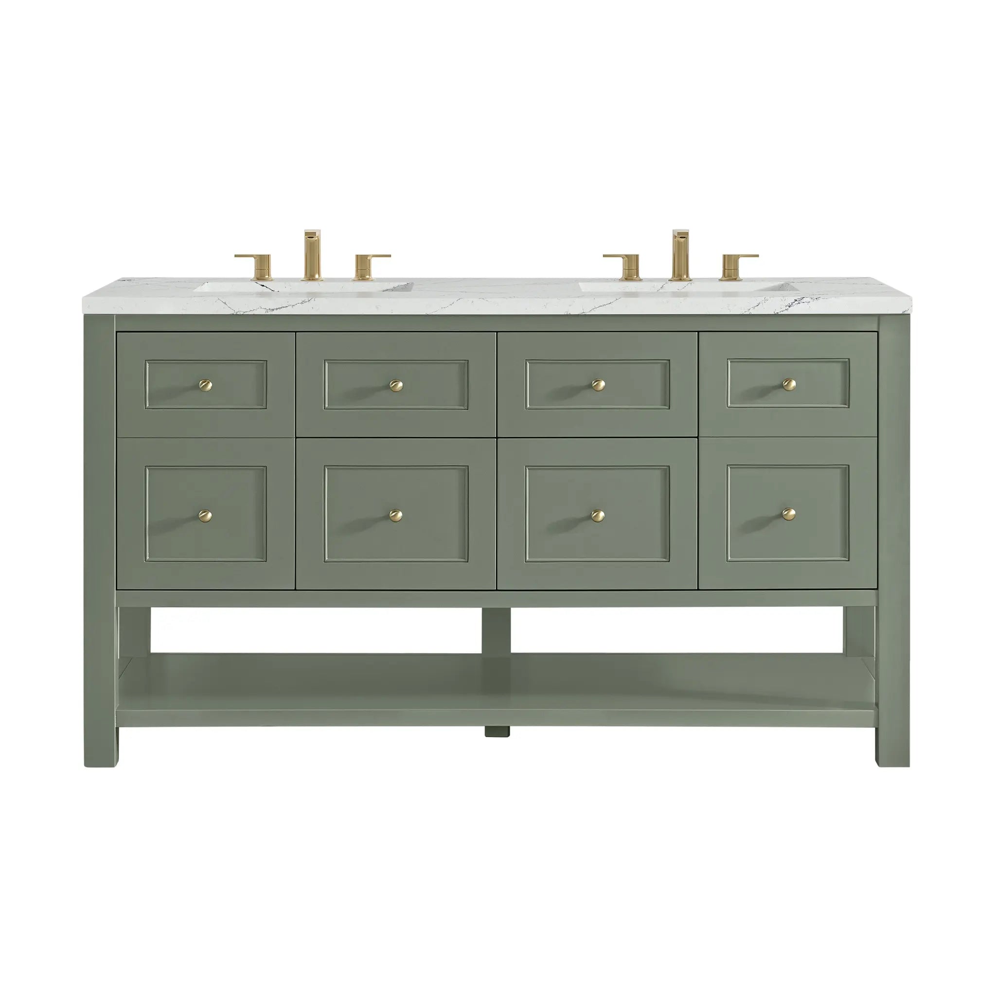 60 Breckenridge Double Vanity In Smokey Celadon Standard Ethereal Noctis 8 Widespread 1