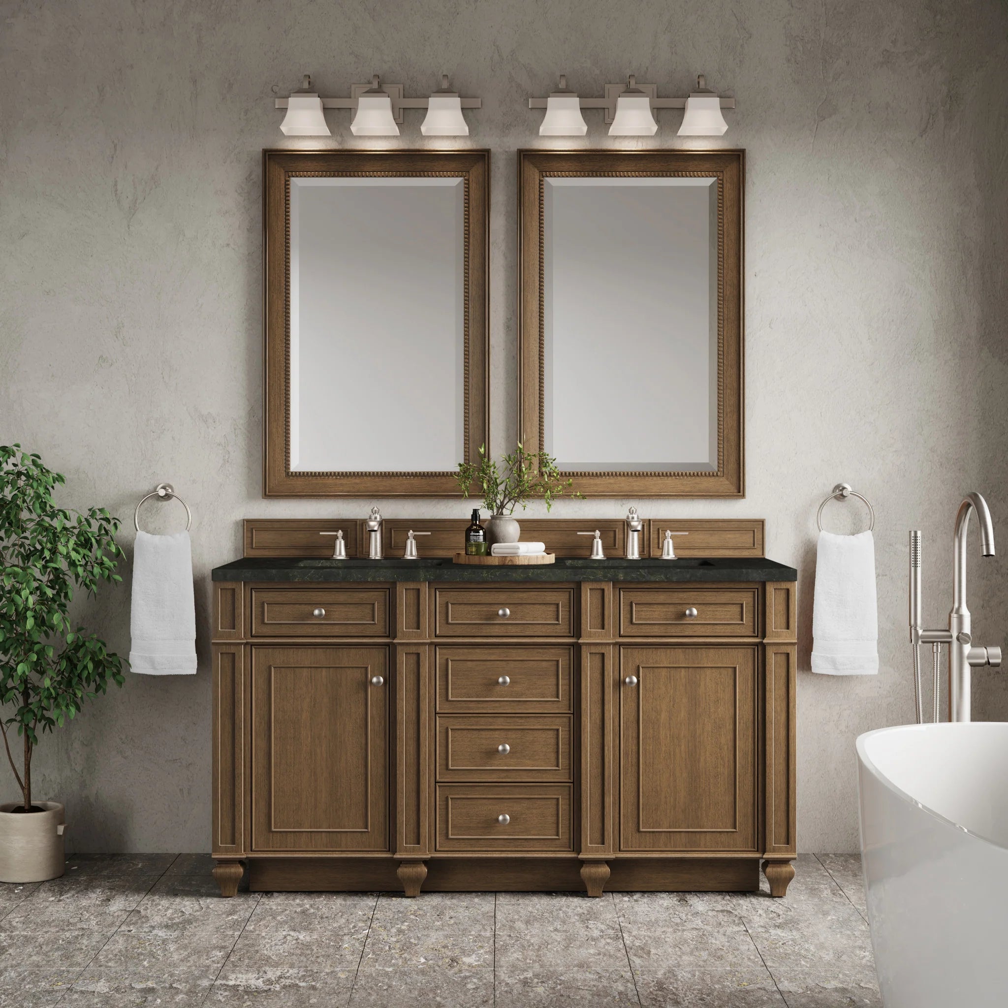 60-bristol-double-vanity-in-saddle-brown-by-james-martin-vanities-phantome-eclos-zero-silica image 2