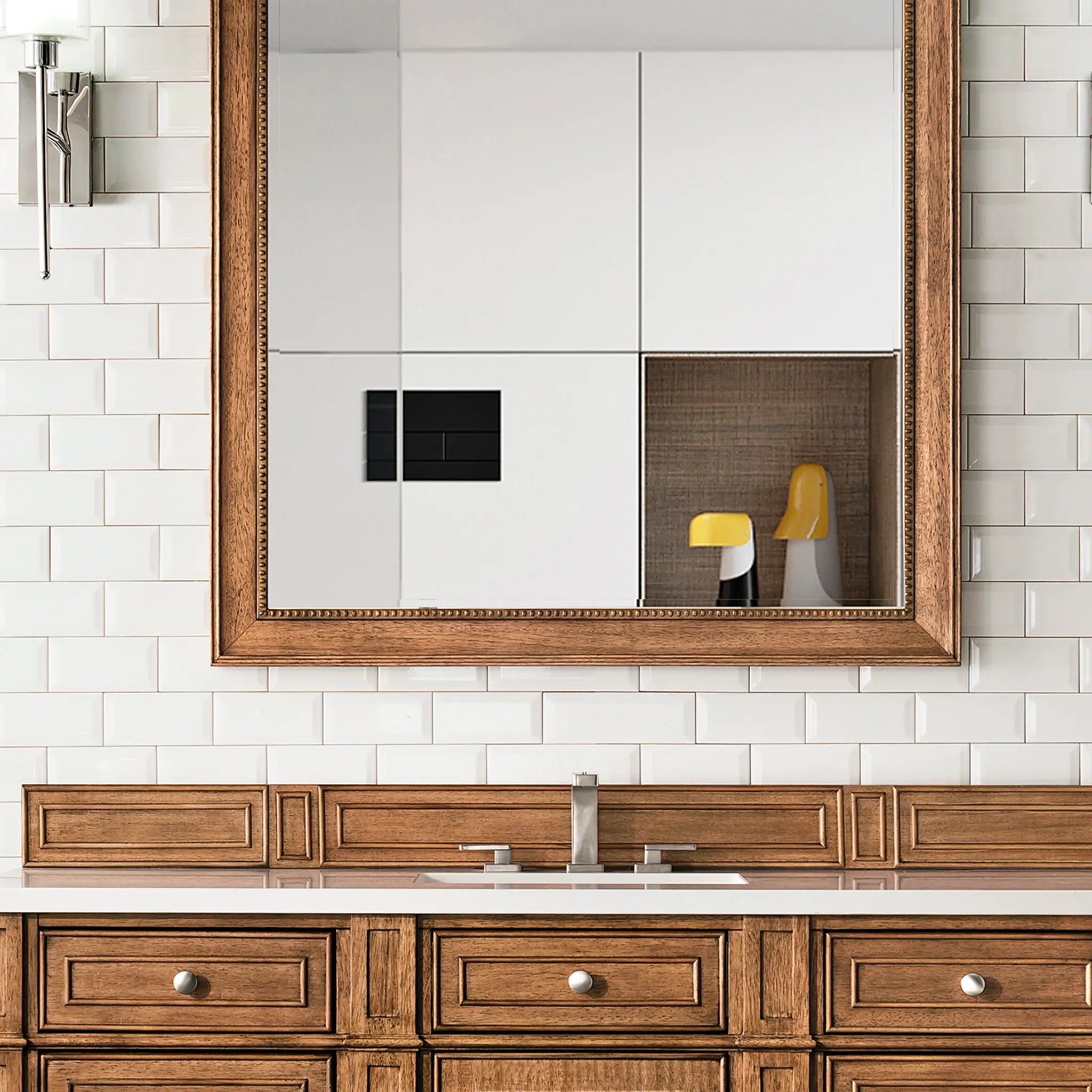 60 Bristol Single Vanity In Saddle Brown Standard White Zeus Silestone 8 Widespread 2