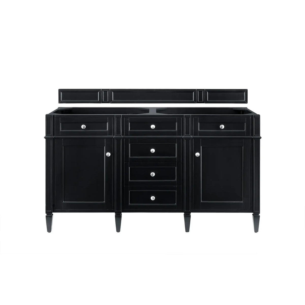 60" Brittany Double Vanity in Black Onyx by James Martin Vanities