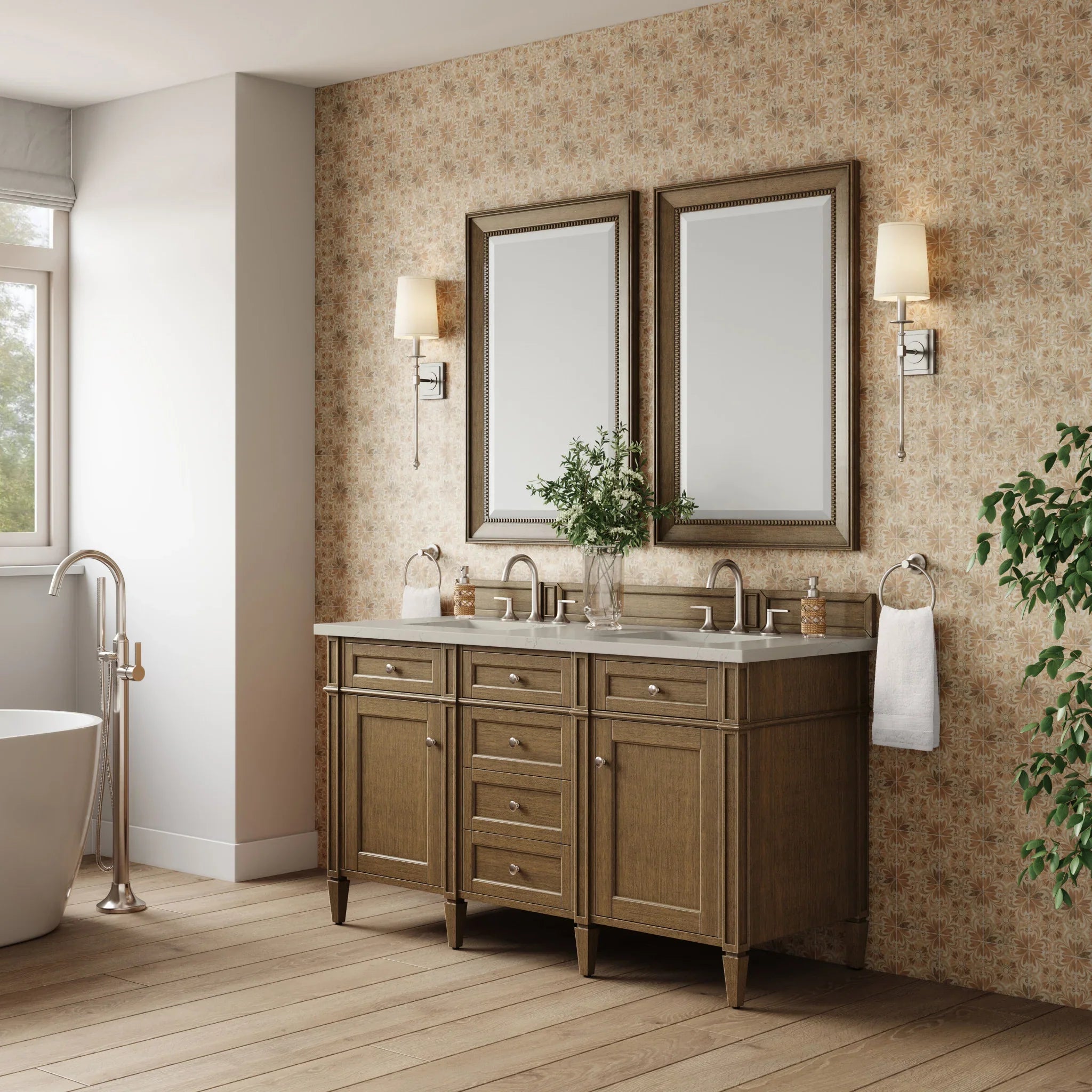 60-brittany-double-vanity-in-saddle-brown-w-freepower-wireless-charger-by-james-martin-vanities-siberian-silestone image 5