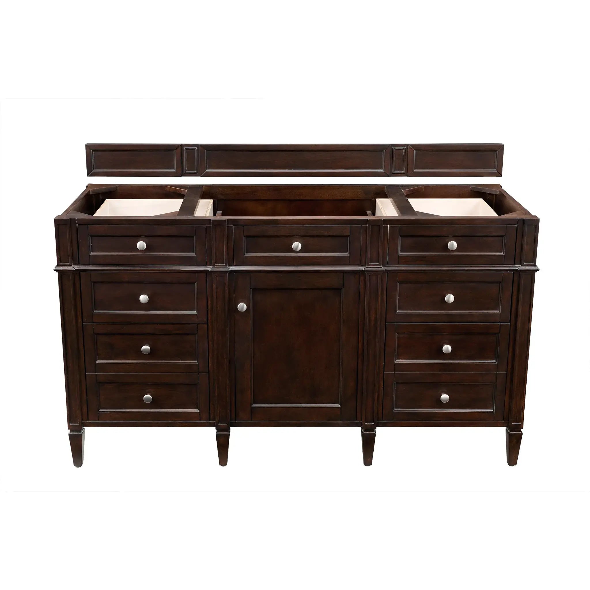 60" Brittany Single Vanity in Burnished Mahogany w/FreePower Wireless Charger-Cabinet Only-Not Available image
