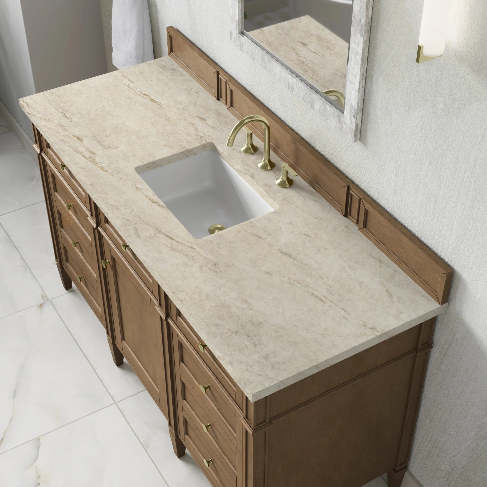 60" Brittany Single Vanity in Pecan by James Martin Vanities-Tajnar Eclos 6