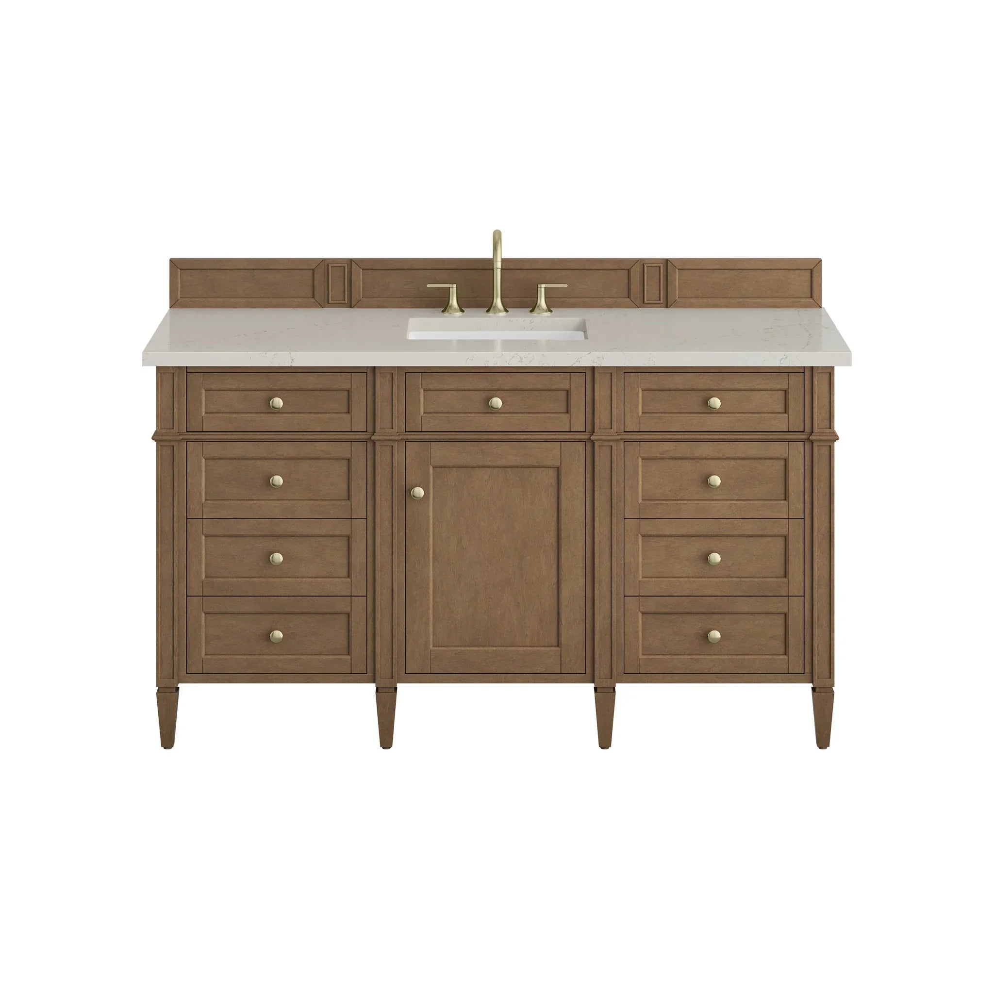 60" Brittany Single Vanity in Pecan by James Martin Vanities - AURA Modern Home