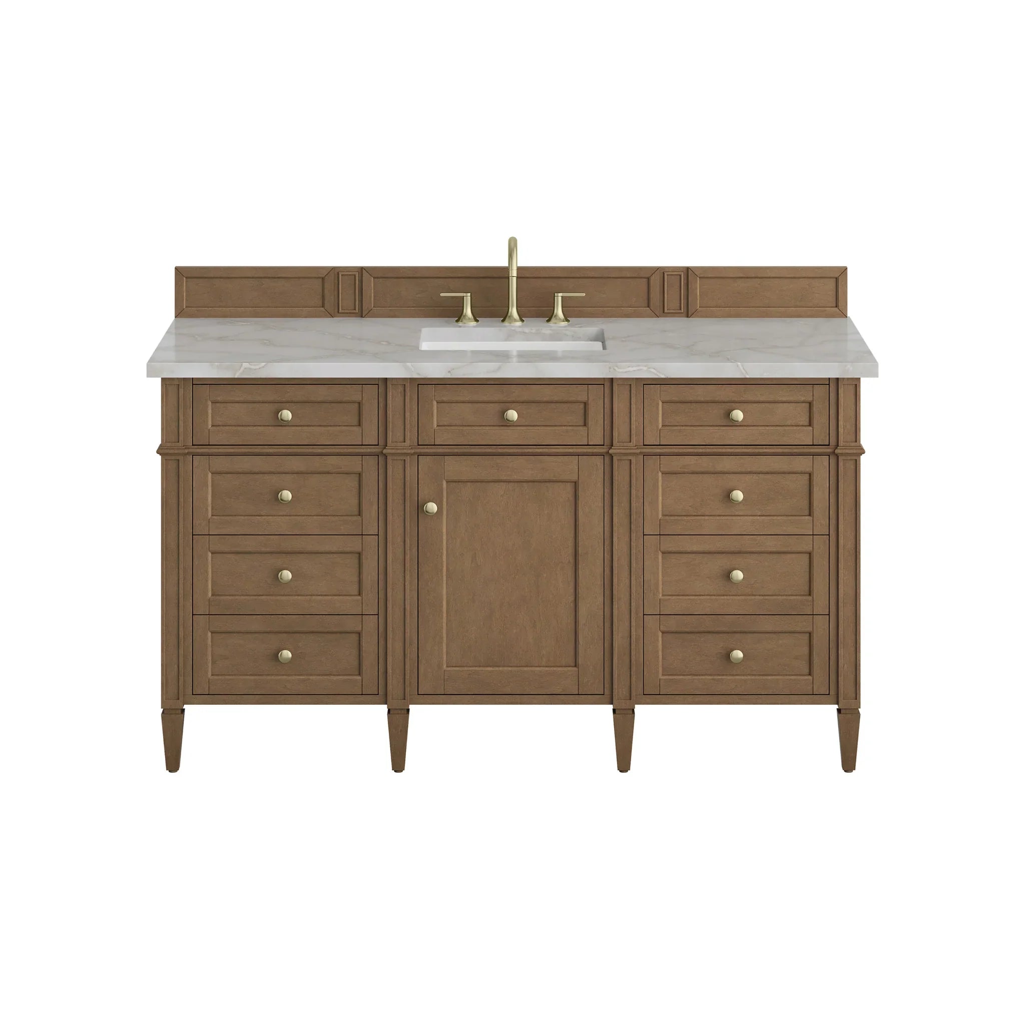 60" Brittany Single Vanity in Pecan by James Martin Vanities - AURA Modern Home
