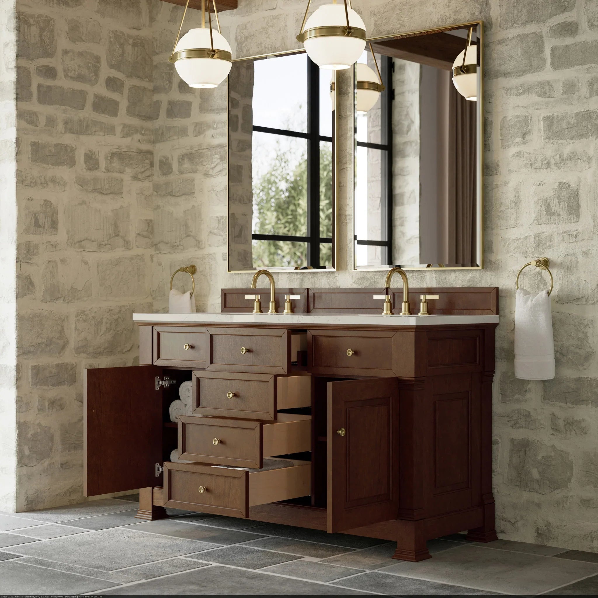 60-brookfield-double-vanity-in-honey-oak-w-freepower-wireless-charger-by-james-martin-vanities-siberian-silestone image 10