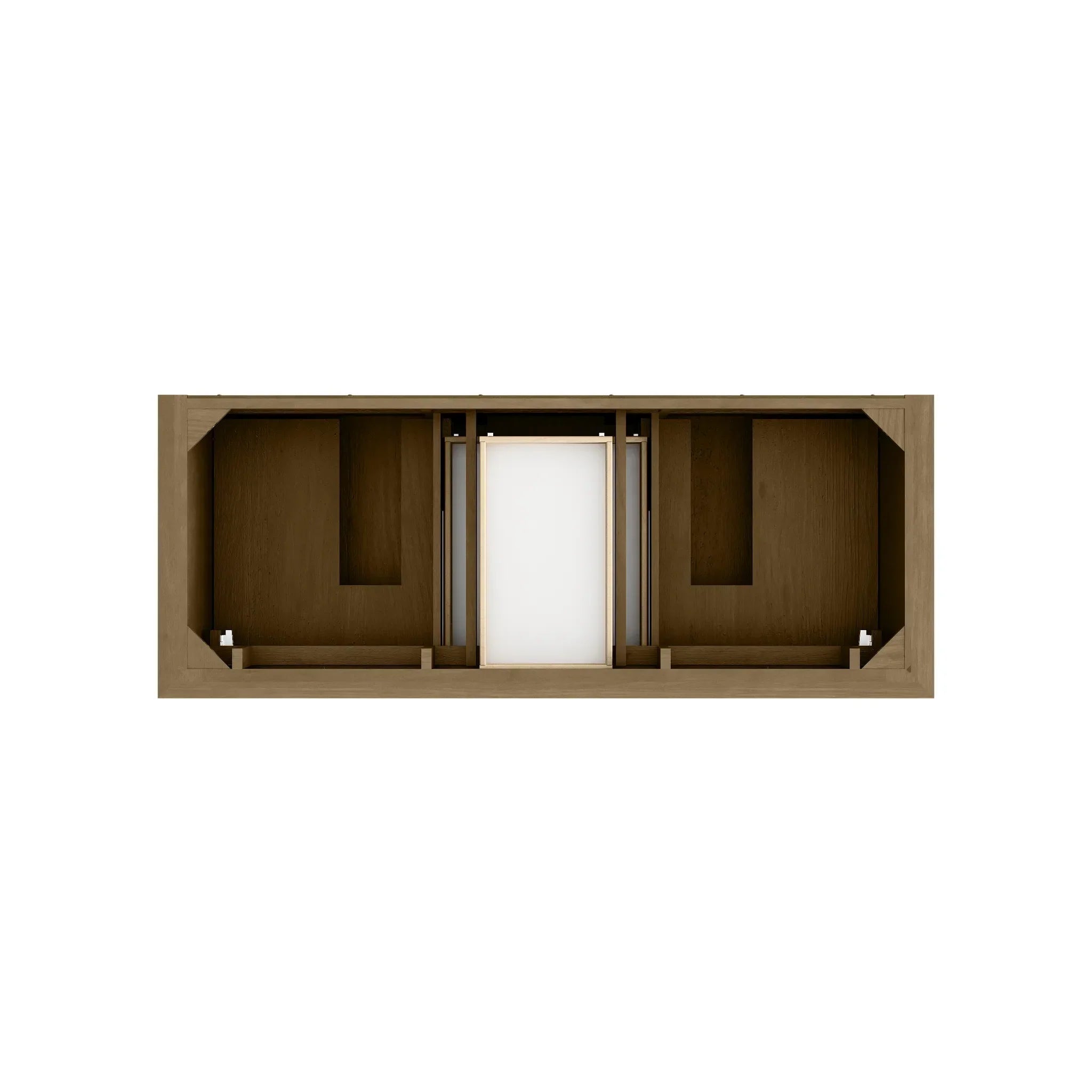 60" Brookfield Double Vanity in Honey Oak Wireless Charger-Eternal Jasmine Pearl Silestone-8" Widespread image 8