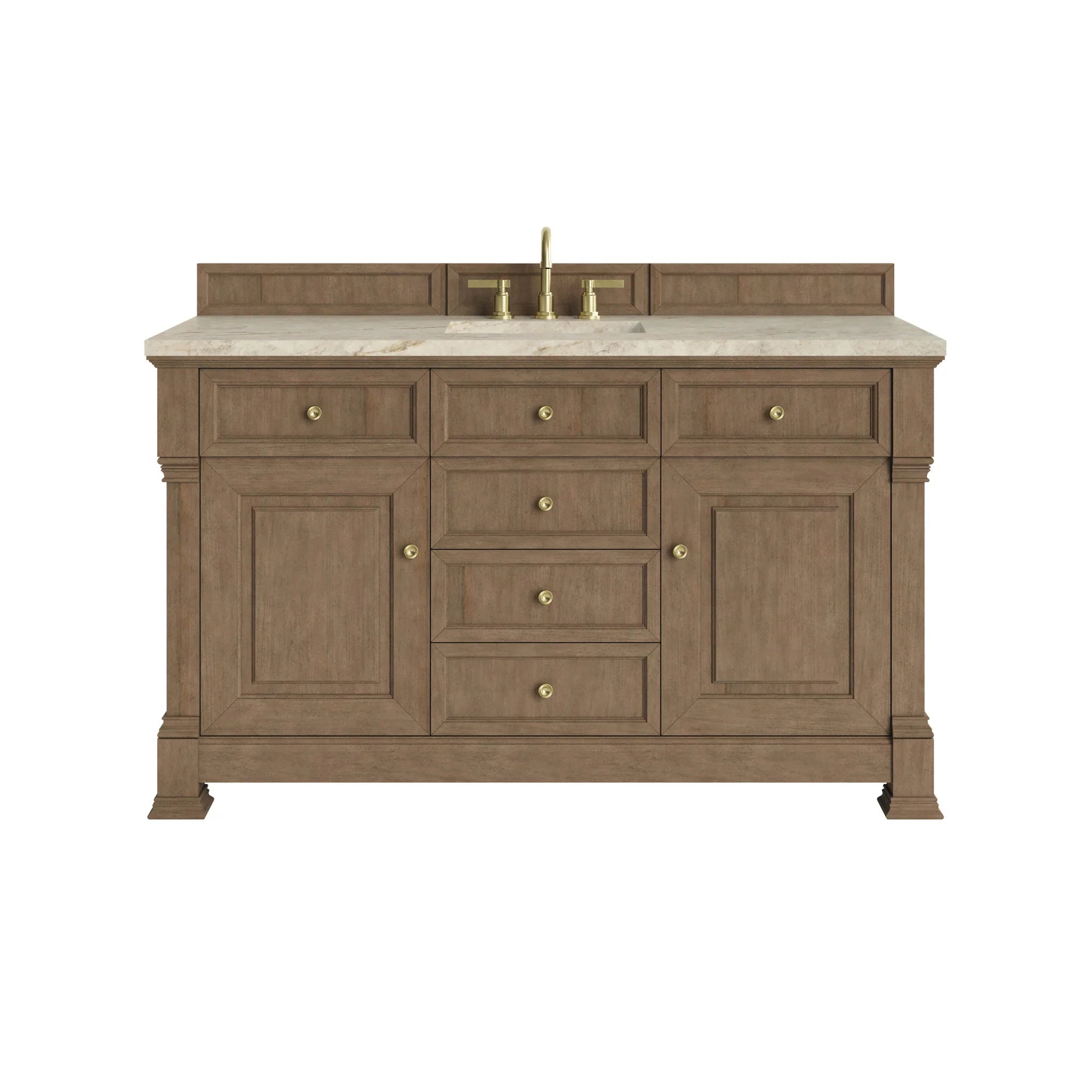 60" Brookfield Single Vanity in Pecan by James Martin Vanities