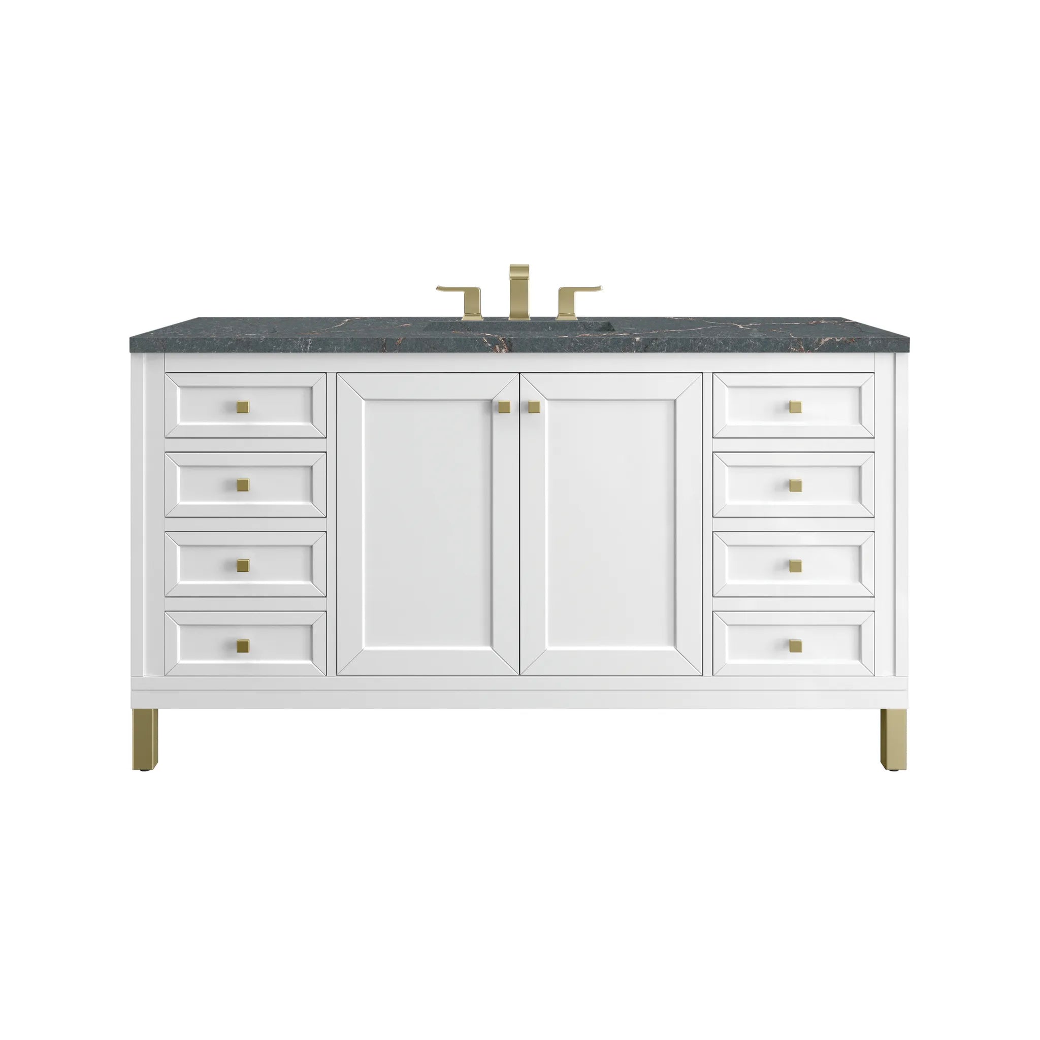 60" Chicago Single Vanity in Glossy White by James Martin Vanities - AURA Modern Home