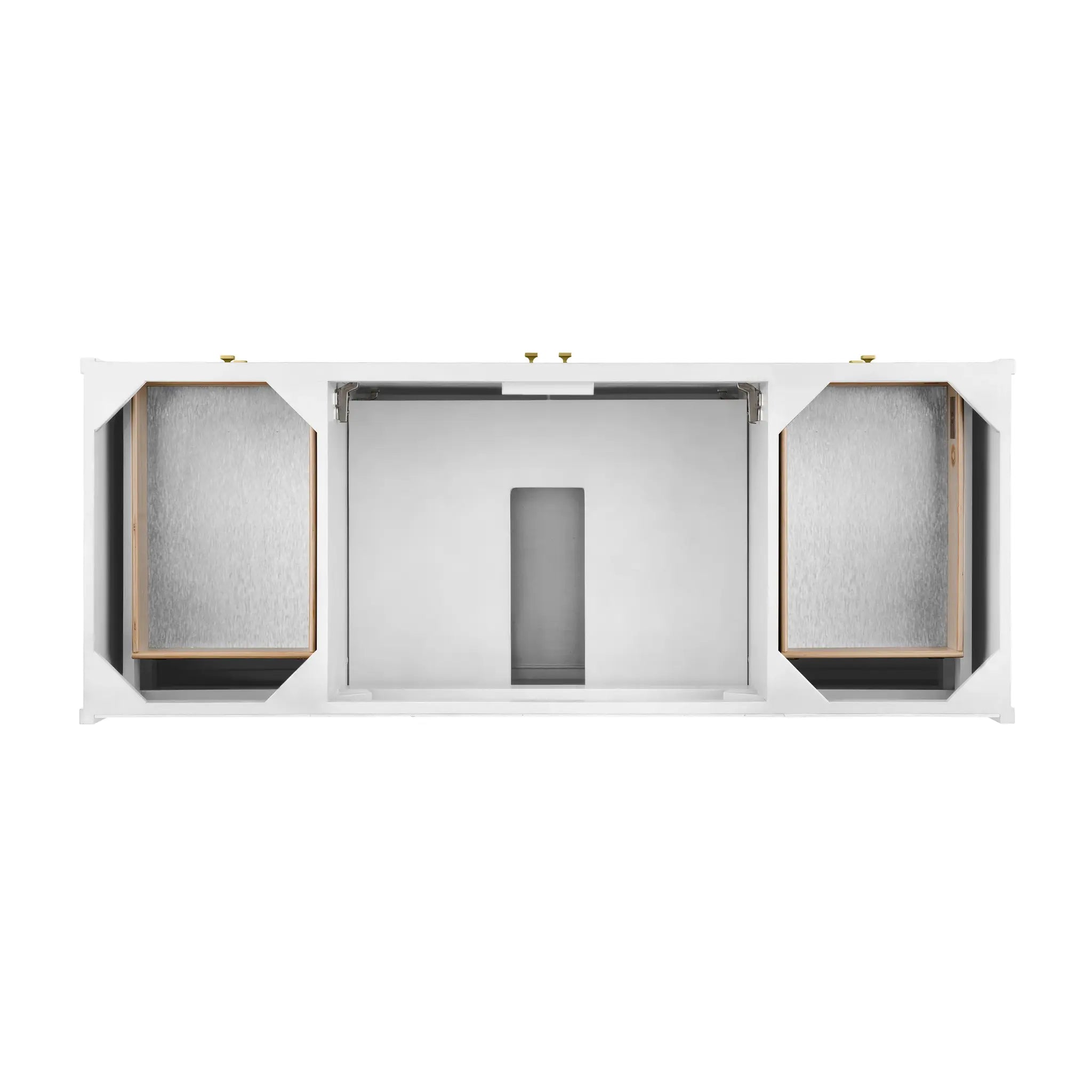 60" Chicago Single Vanity in Glossy White, Wireless Charger-Eternal Jasmine Pearl Silestone-8" Widespread image 6