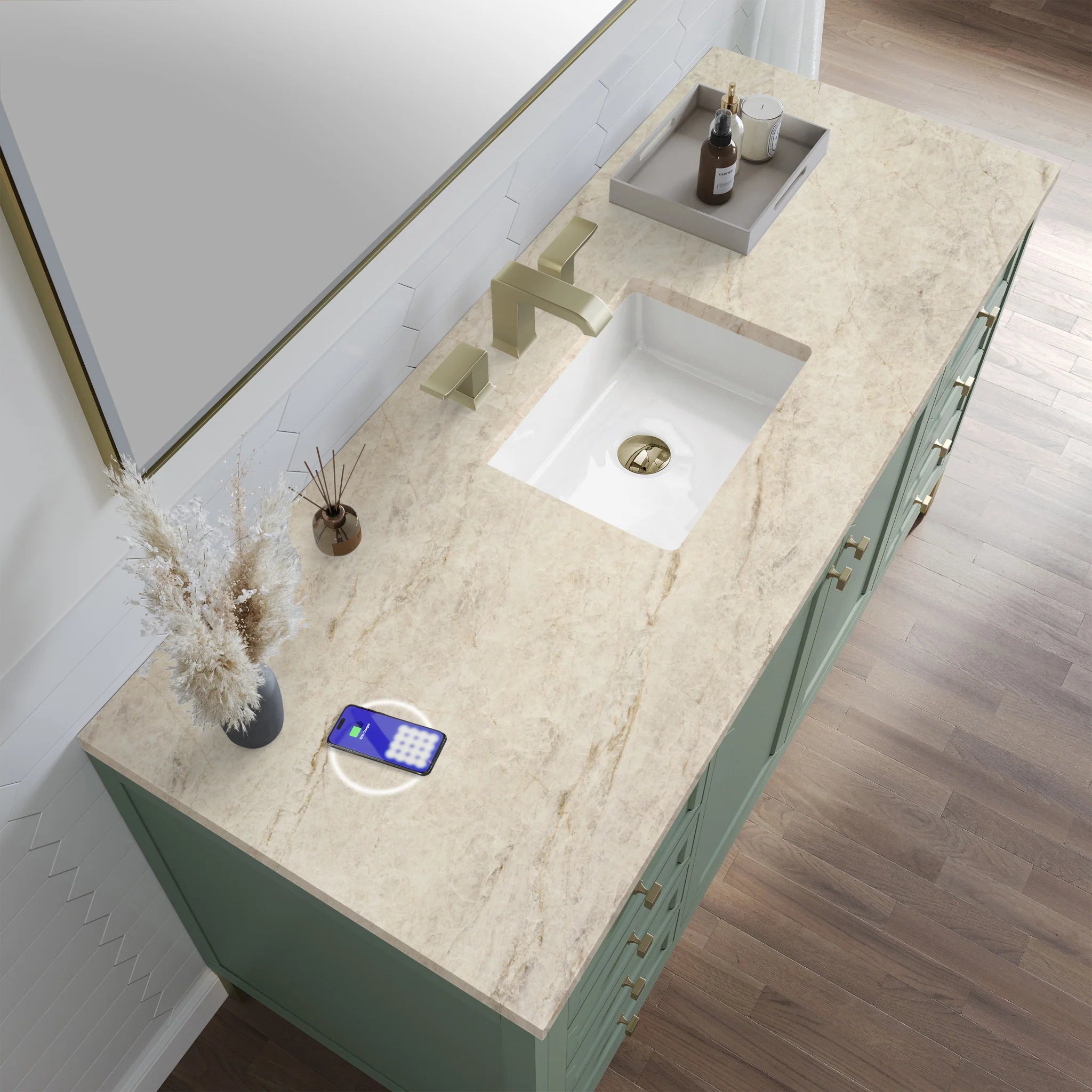 60-chicago-single-vanity-in-smokey-celadon-w-freepower-wireless-charger-by-james-martin-vanities-tajnar-eclos-zero-silica image 8