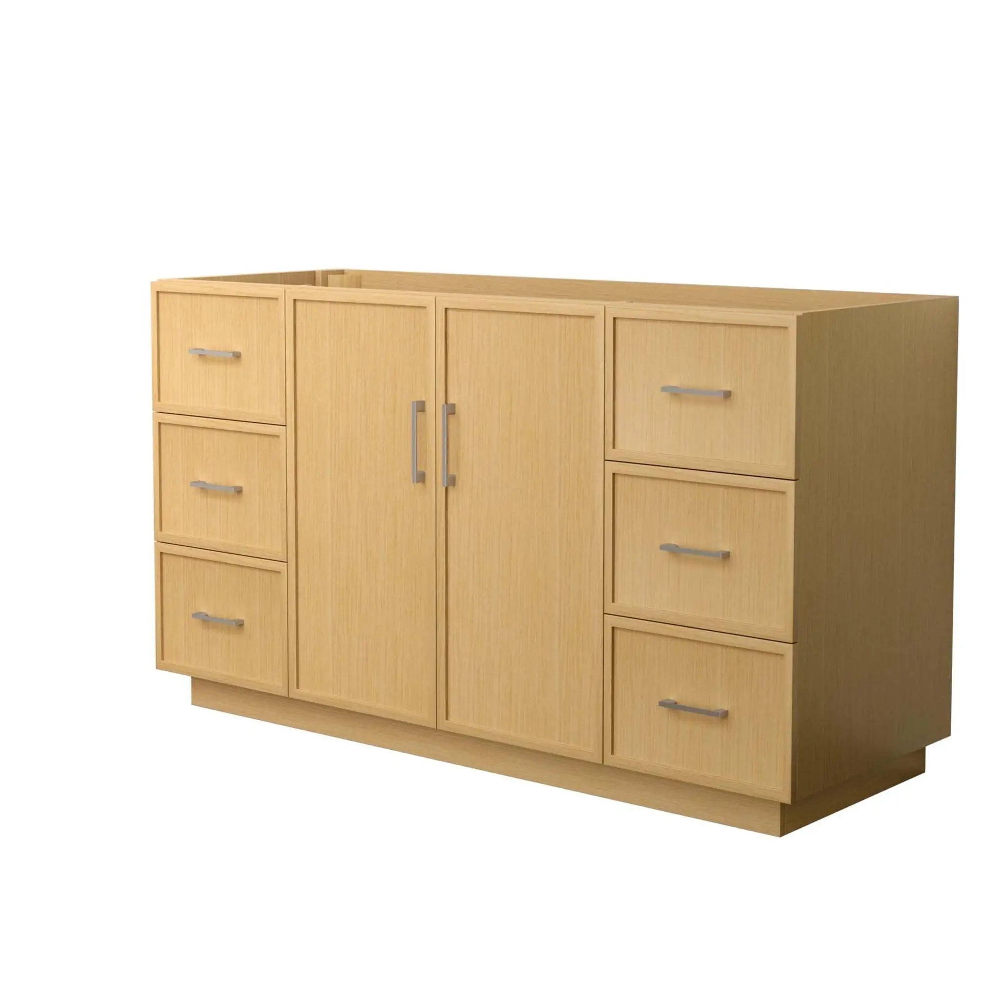 60" Elan TK Elan Single Bathroom Vanity with Toe Kick in Light Oak with Brushed Nickel Trim by Wyndham