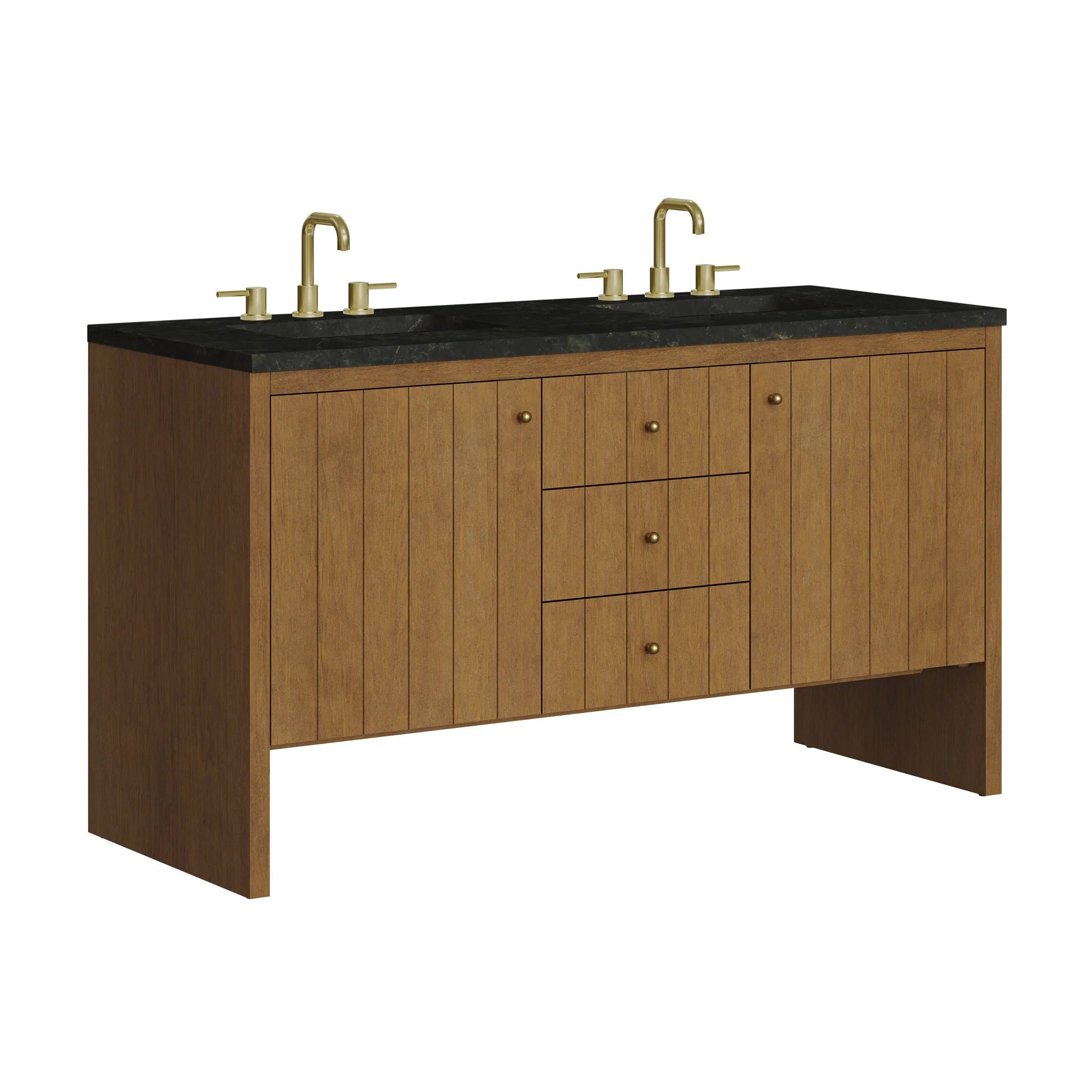 60" Hudson Double Vanity in Honey Oak by James Martin Vanities-Phantome Eclos 10