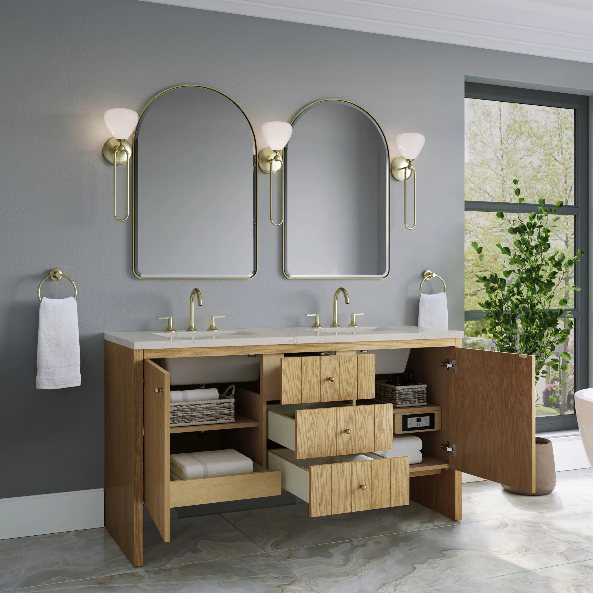 60-hudson-double-vanity-in-light-natural-oak-w-freepower-wireless-charger-by-james-martin-vanities-siberian-silestone image 14