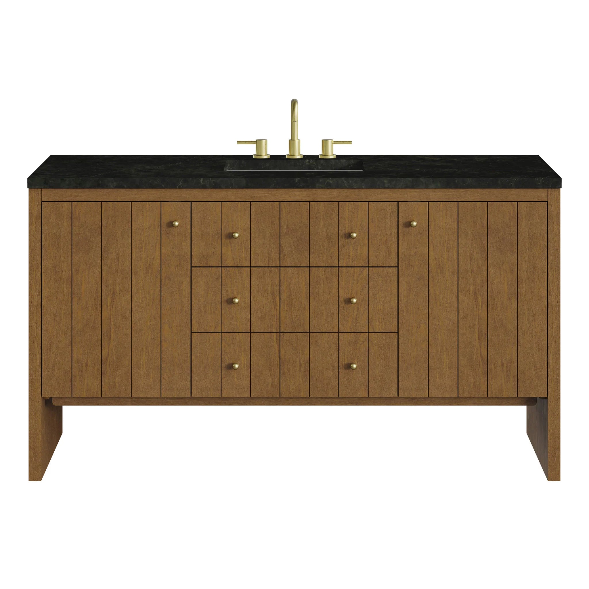 60" Hudson Single Vanity in Honey Oak by James Martin Vanities-Phantome Eclos