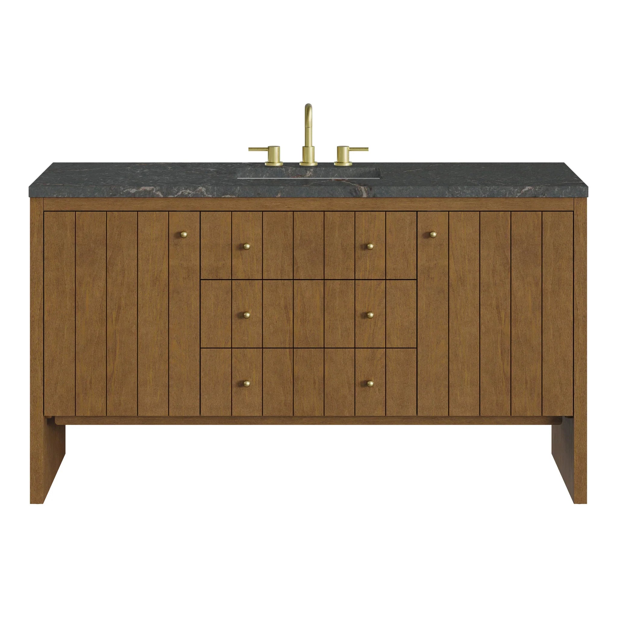 60" Hudson Single Vanity in Honey Oak by James Martin Vanities - AURA Modern Home