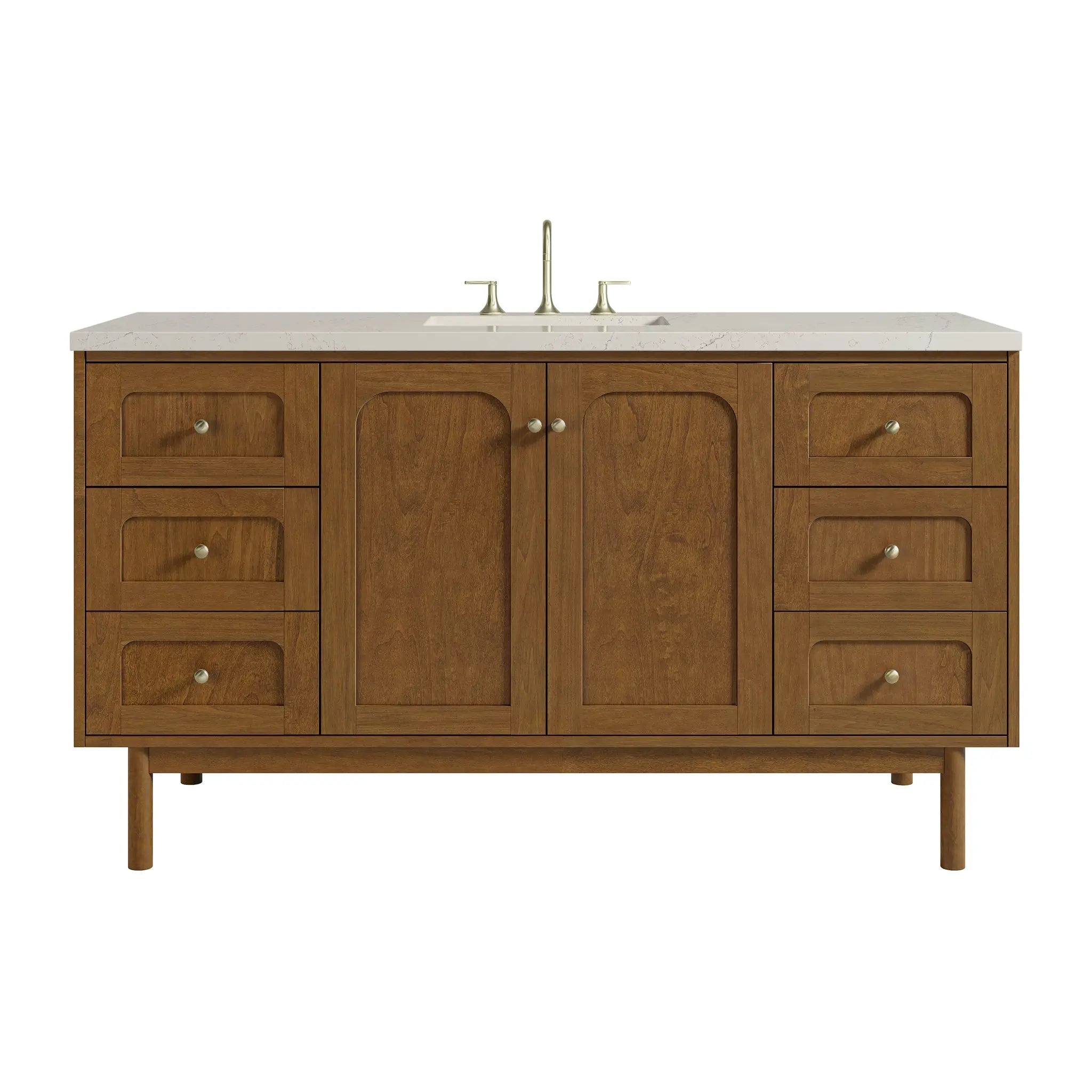 60" Laurent Single Vanity in Honey Oak by James Martin Vanities