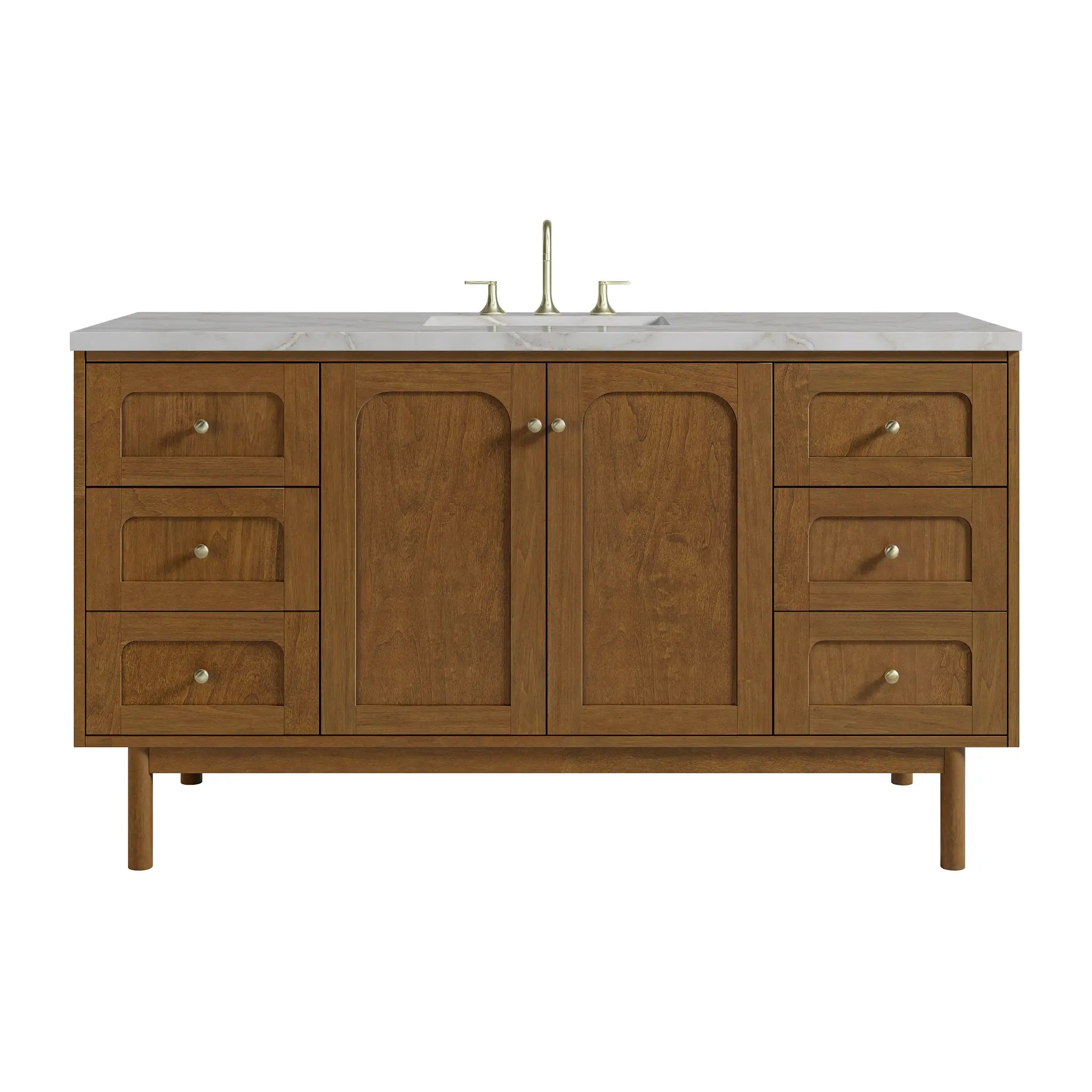 60" Laurent Single Vanity in Honey Oak by James Martin Vanities