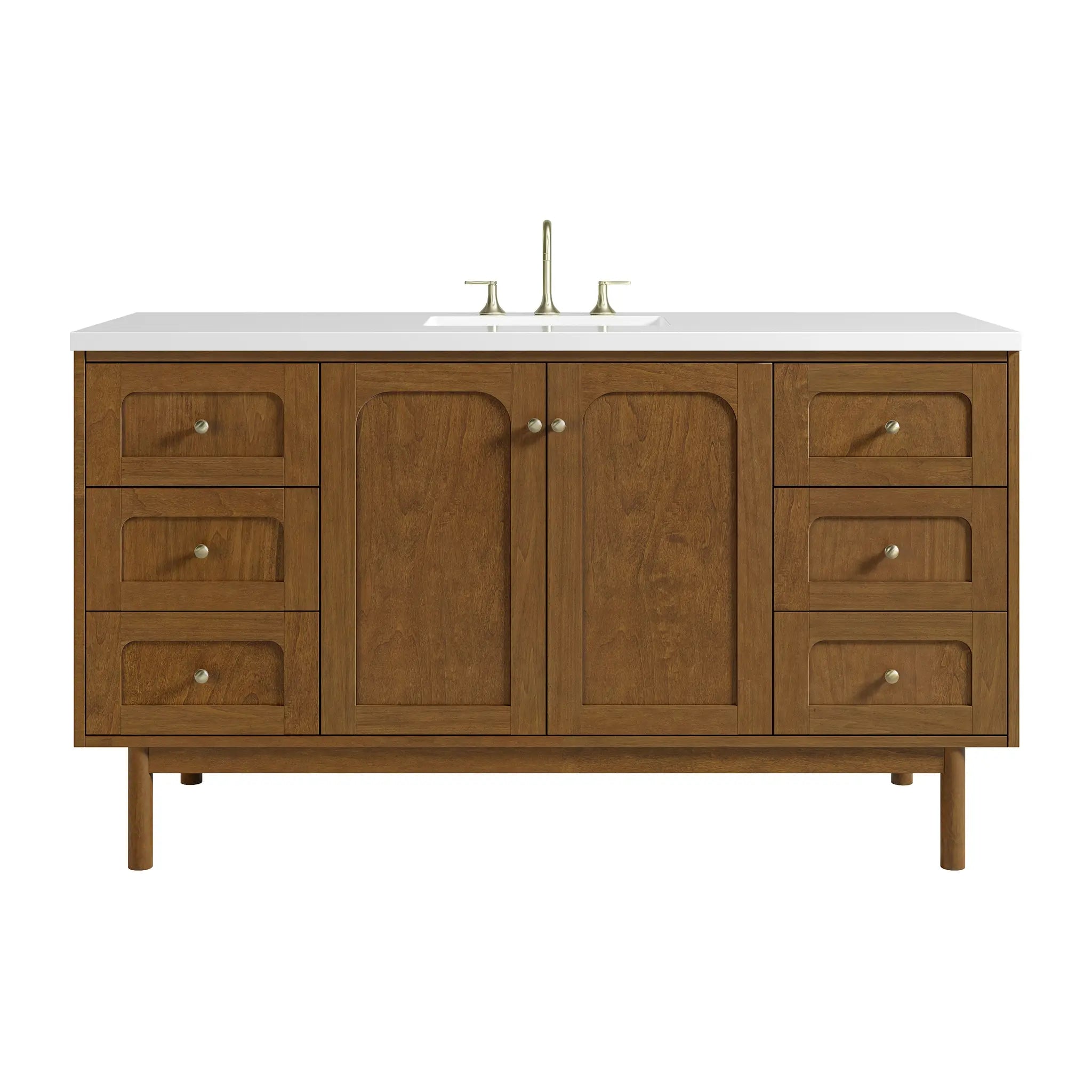60" Laurent Single Vanity in Honey Oak by James Martin Vanities