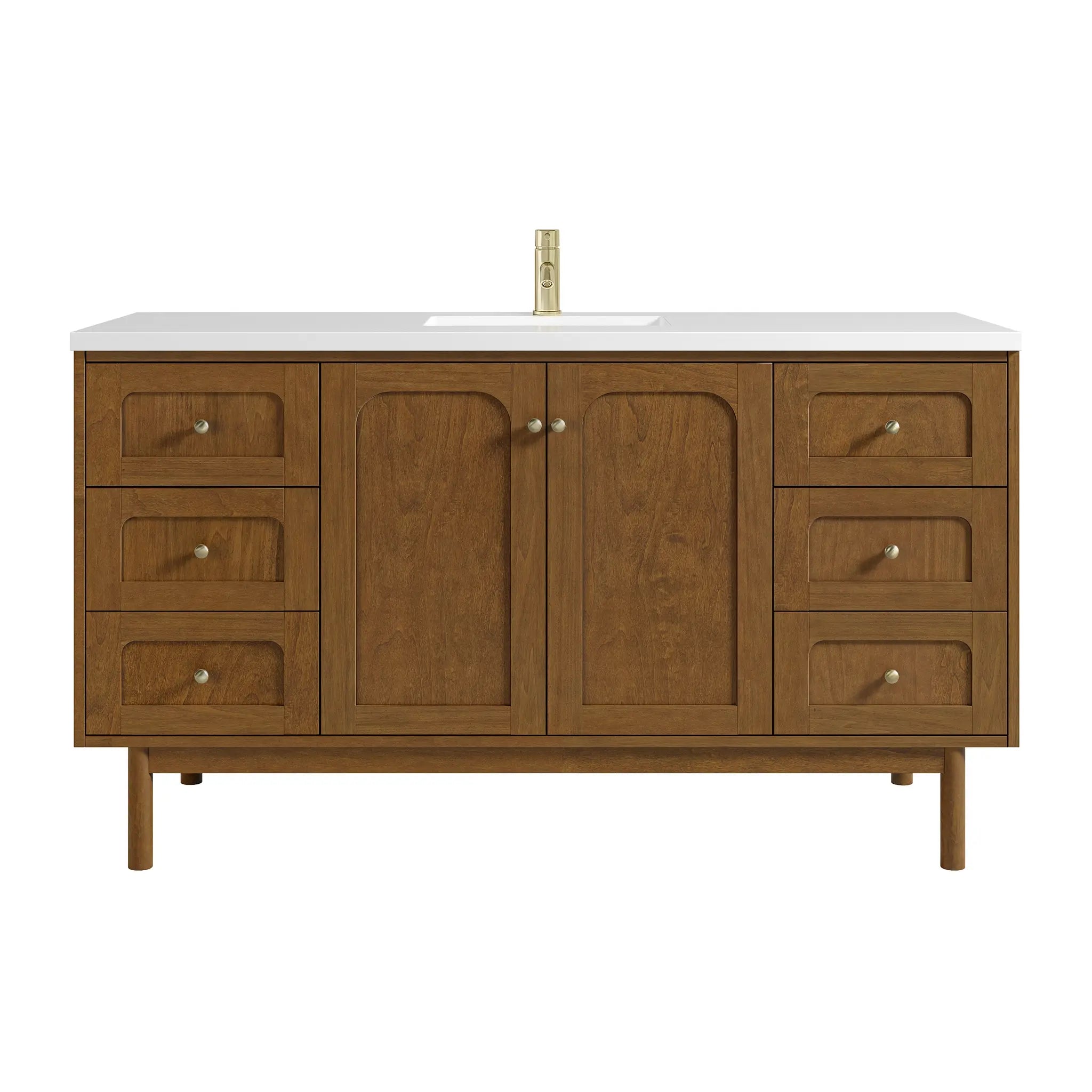 60" Laurent Single Vanity in Honey Oak by James Martin Vanities
