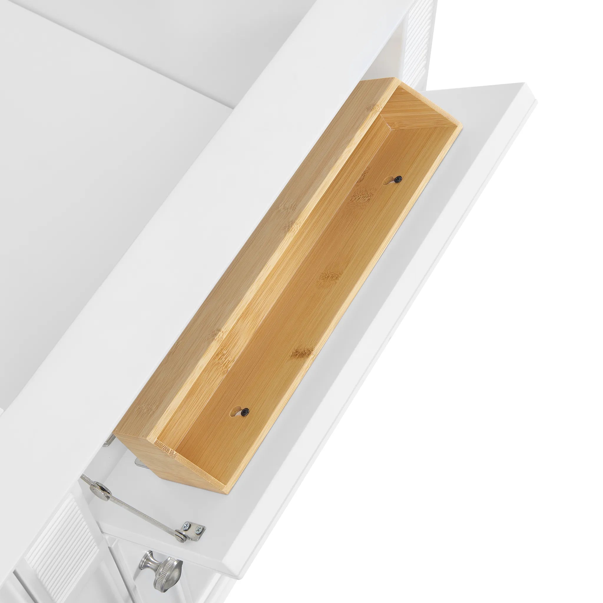 60" Lorelai Double Vanity in Bright White Wireless Charger-Eternal Jasmine Pearl Silestone-8" Widespread image 17