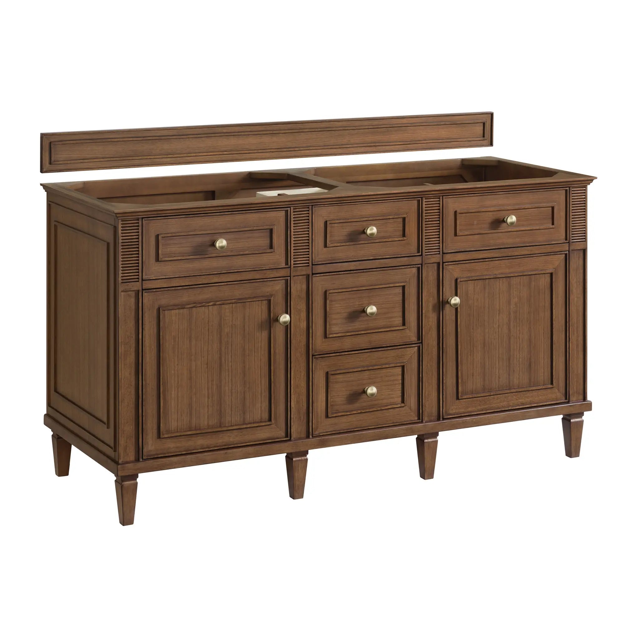60" Lorelai Double Vanity in Mid-Century Walnut by James Martin Vanities