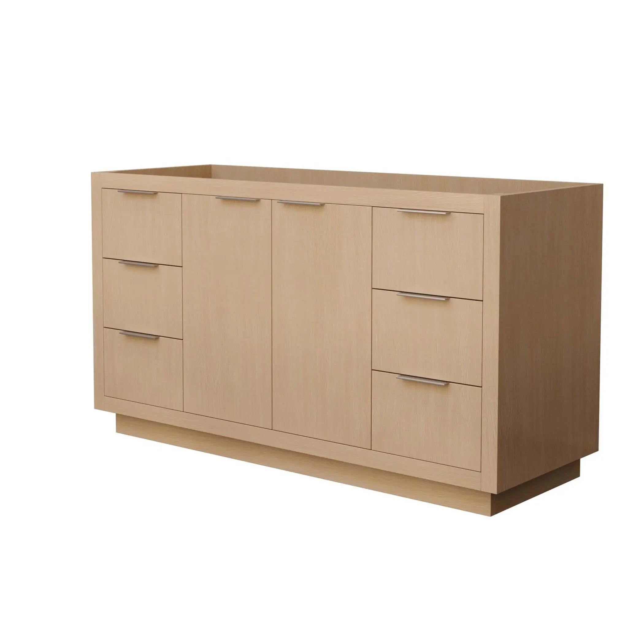 60" Maroni Single Bathroom Vanity in Light Straw with Brushed Nickel Trim by Wyndham