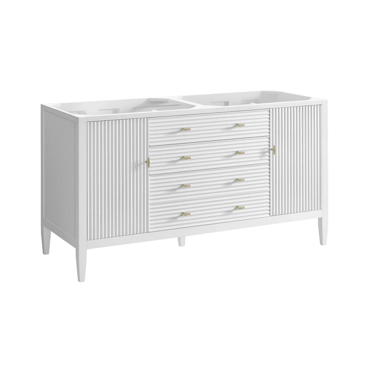 60" Myrrin Double Vanity in Bright White by James Martin Vanities