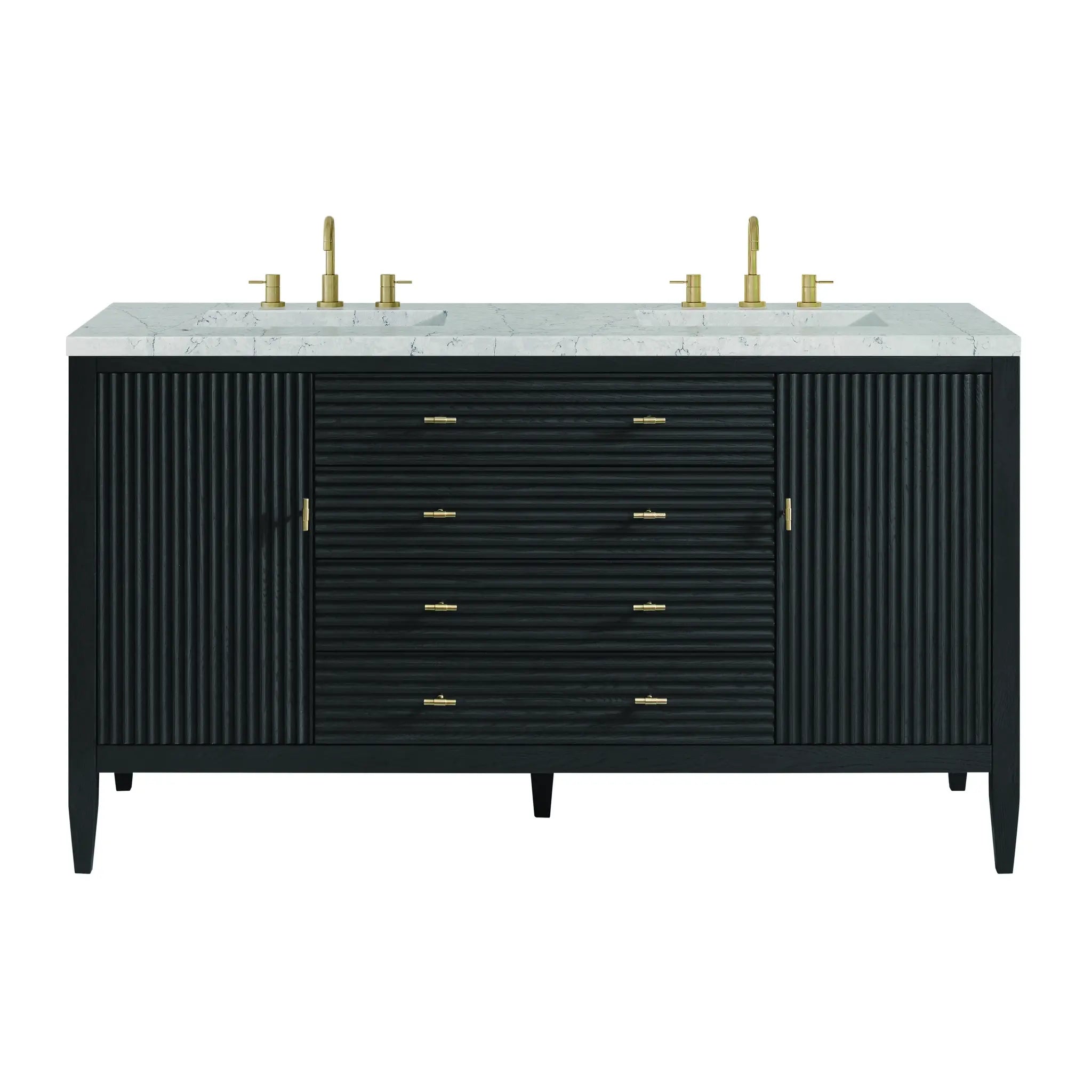 60" Myrrin Double Vanity in Carbon Oak by James Martin Vanities