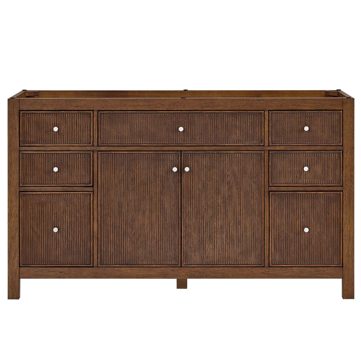 60" Pendry Single Bathroom Vanity Dark Walnut Brushed Nickel Trim by wyndham View 33