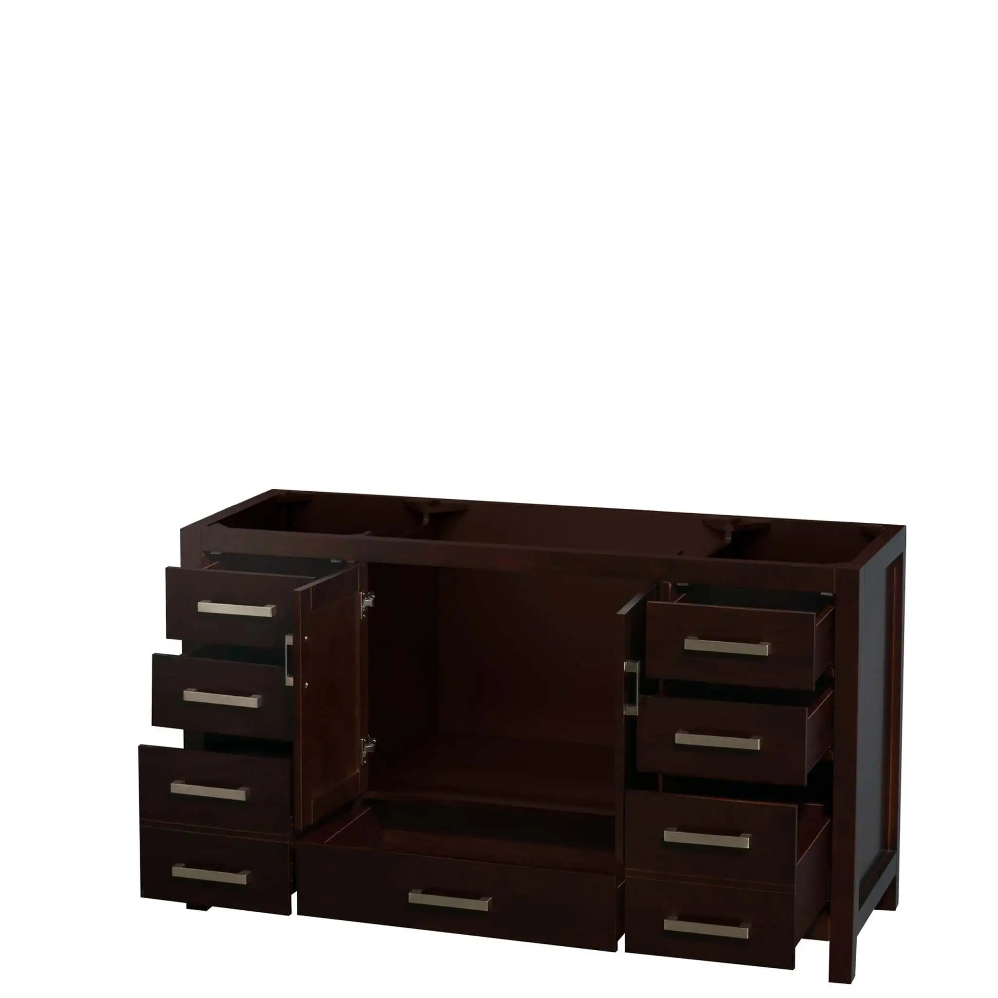 60" Sheffield Single Bathroom Vanity in Espresso with Brushed Chrome Trim by Wyndham