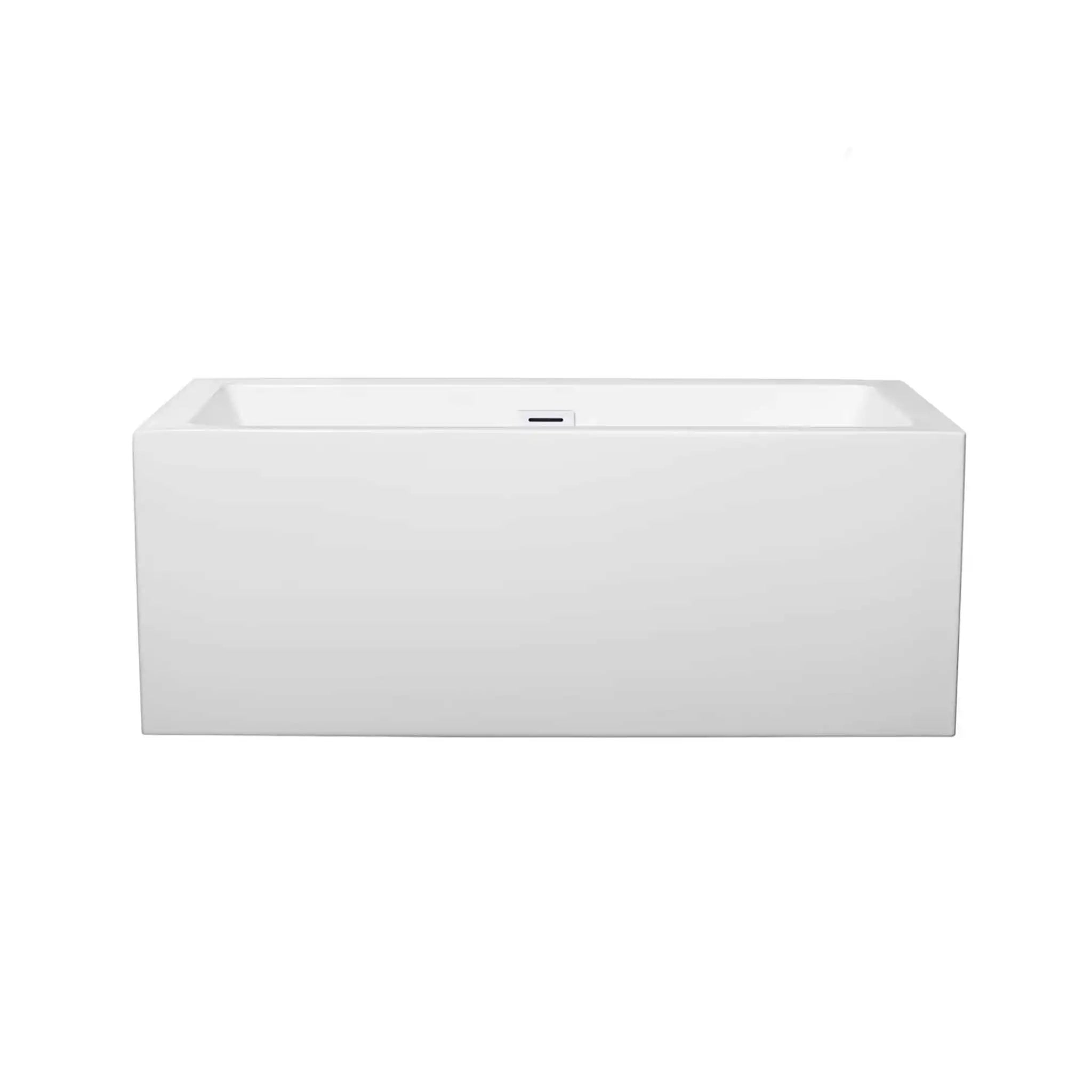 60" White Freestanding Bathtub - Melody by Wyndham (WCOBT101160SWTRIM) image 2
