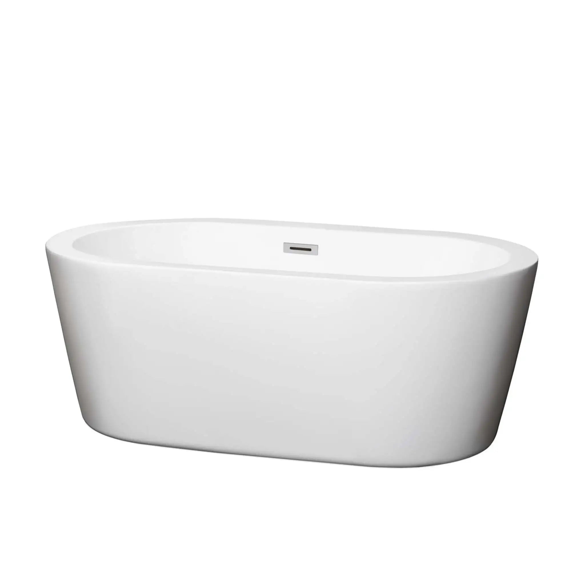 60" White Freestanding Bathtub - Mermaid by Wyndham (WCOBT100360) image