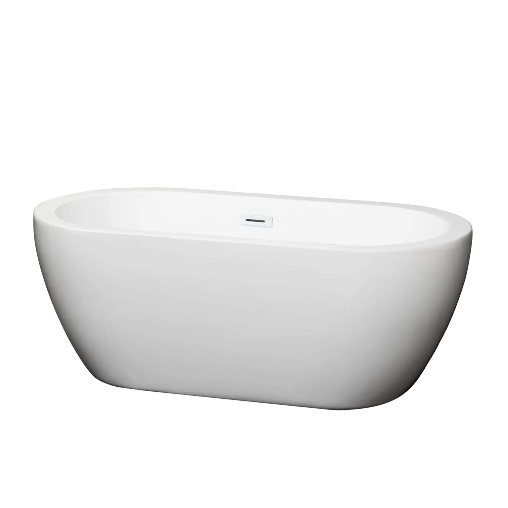 60" White Freestanding Bathtub - Soho by Wyndham (WCOBT100260SWTRIM) image