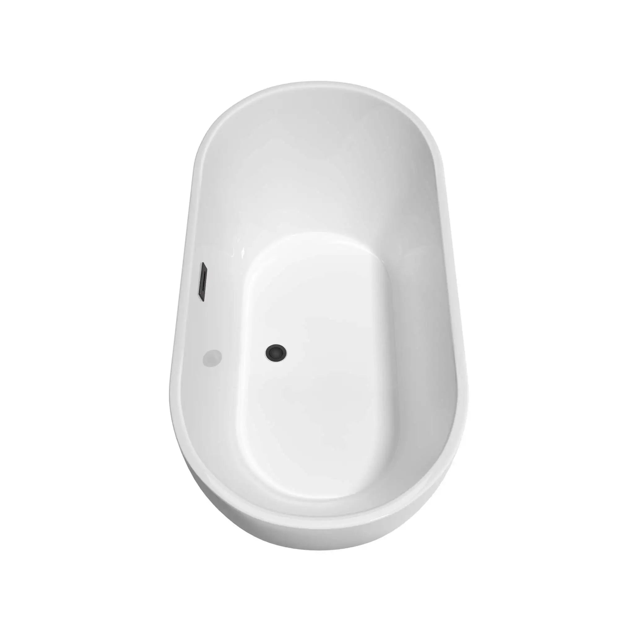 60" White Freestanding Bathtub with Matte Black Faucet - Brooklyn by Wyndham (WCOBT200060MBATPBK) image 3